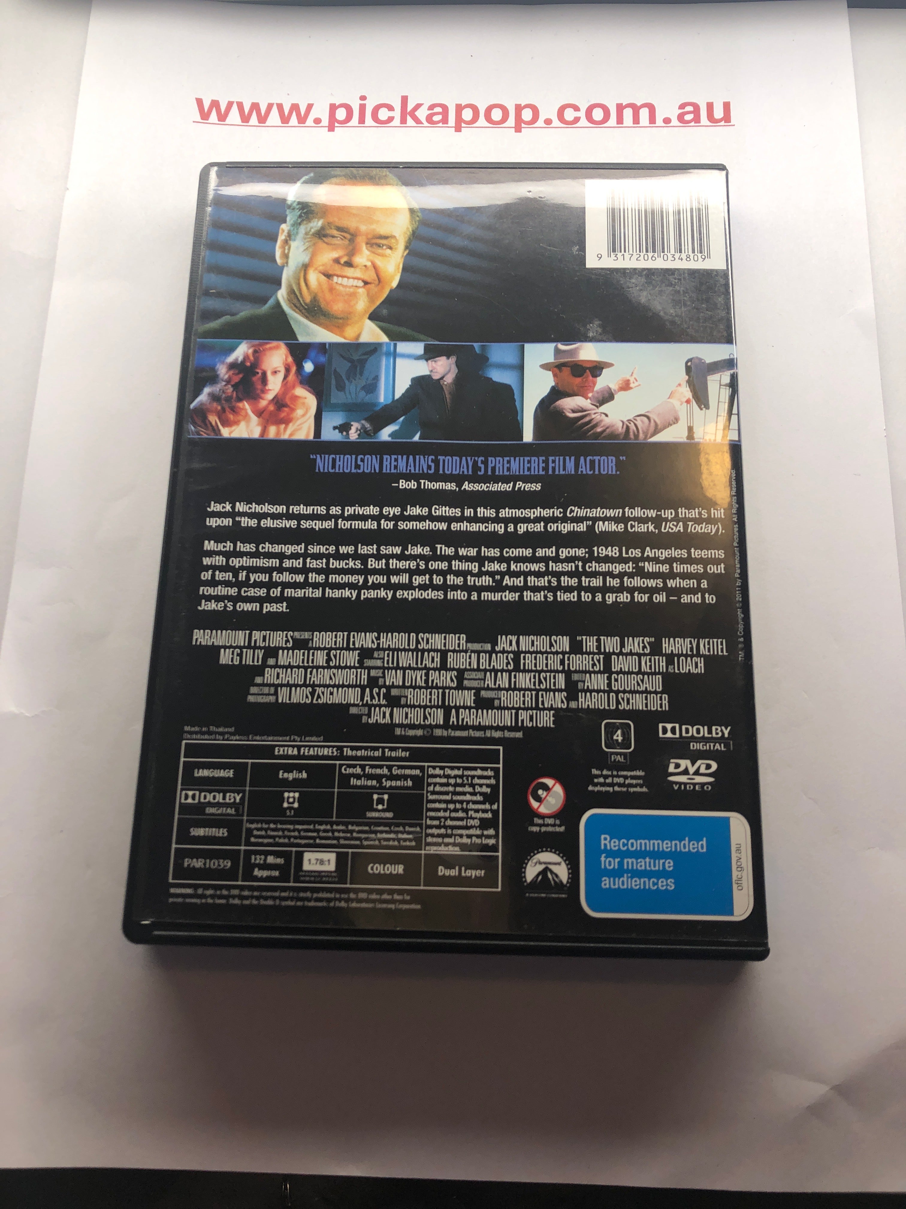 THE TWO JAKES - (PAL Region 4) DVD Cleaned and Tested