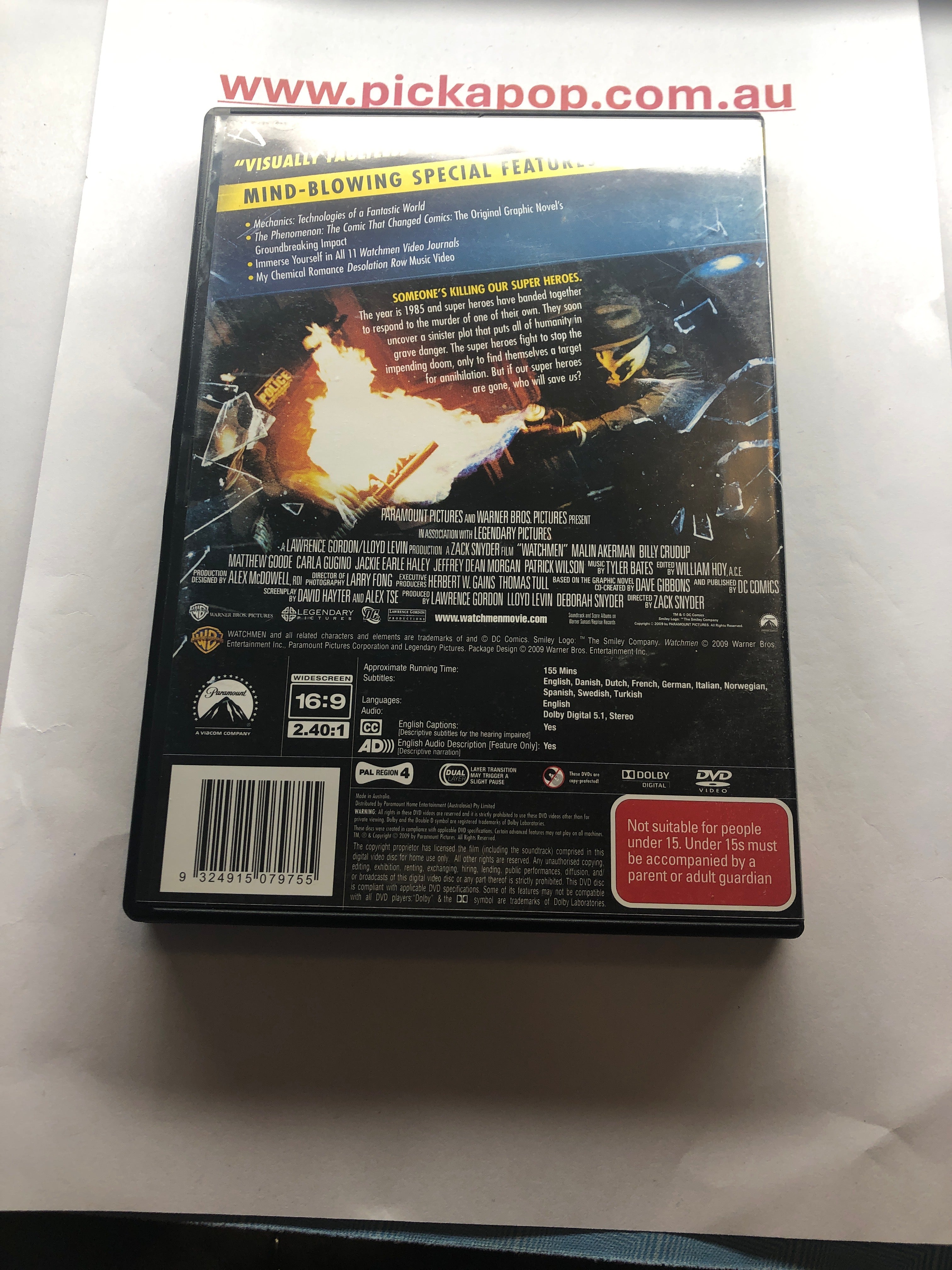 WATCHMEN - (PAL Region 4) DVD Cleaned and Tested