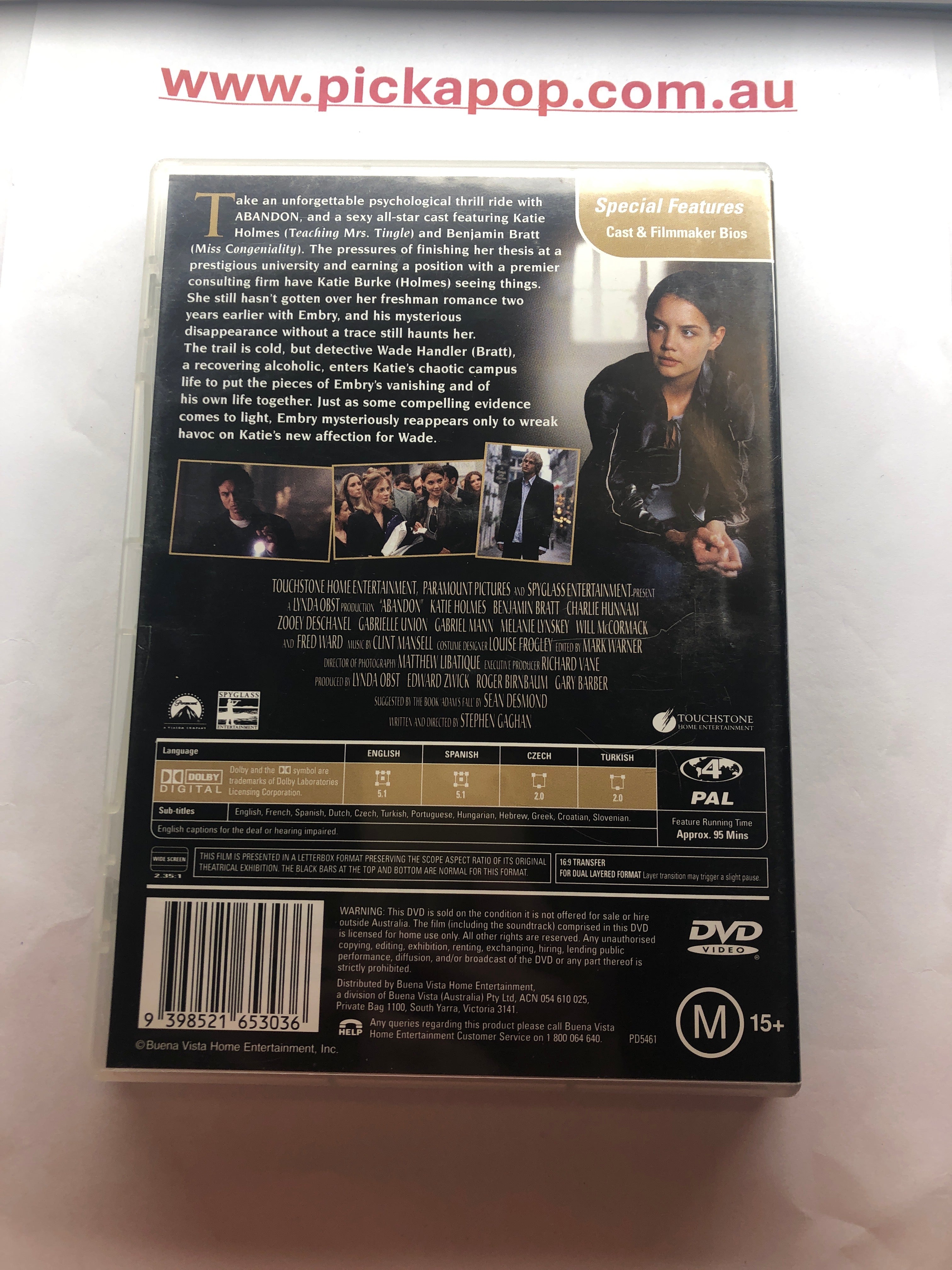 ABANDON - (PAL Region 4) DVD Cleaned and Tested