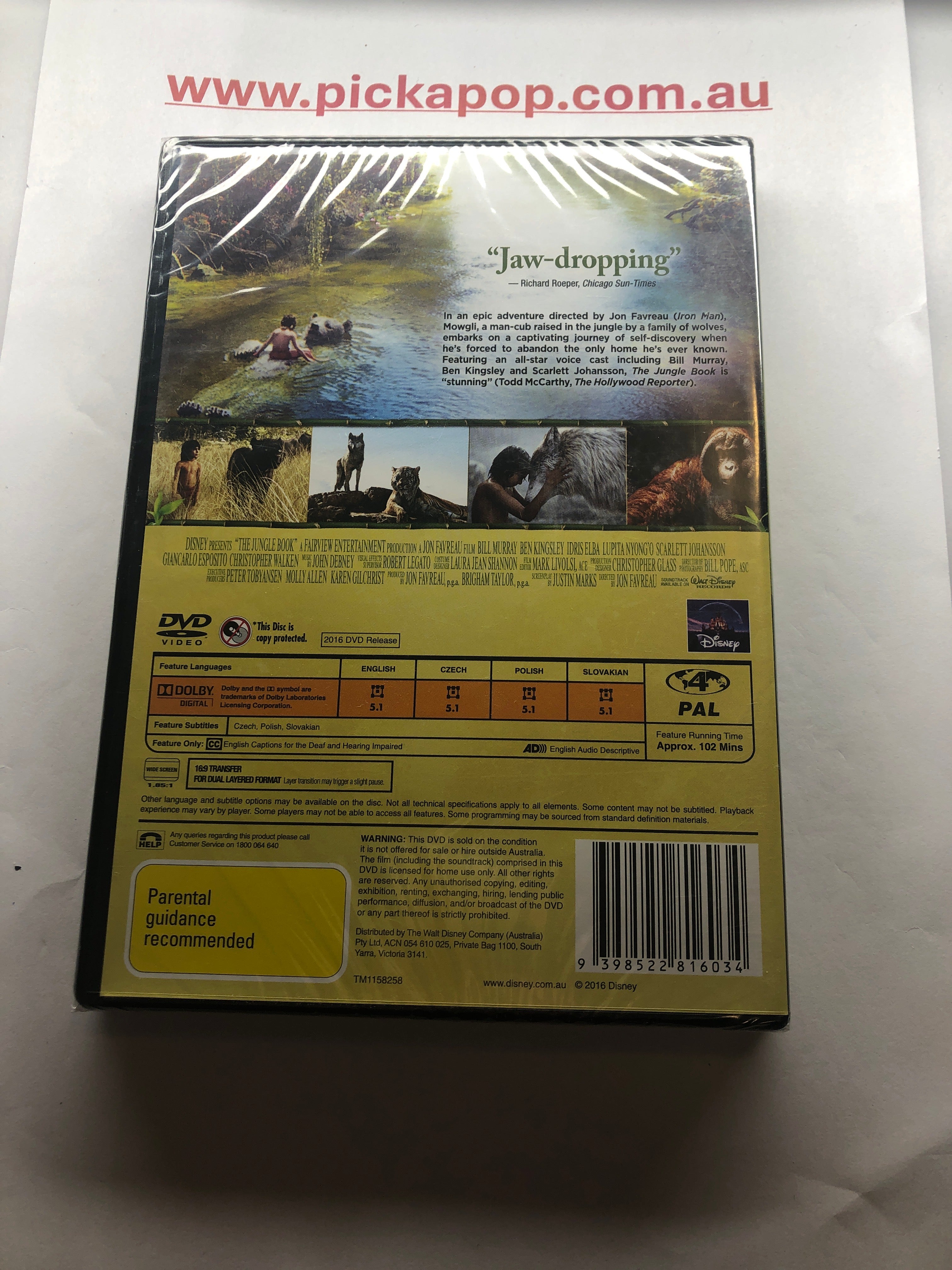 THE JUNGLE BOOK - (PAL Region 4) DVD Cleaned and Tested