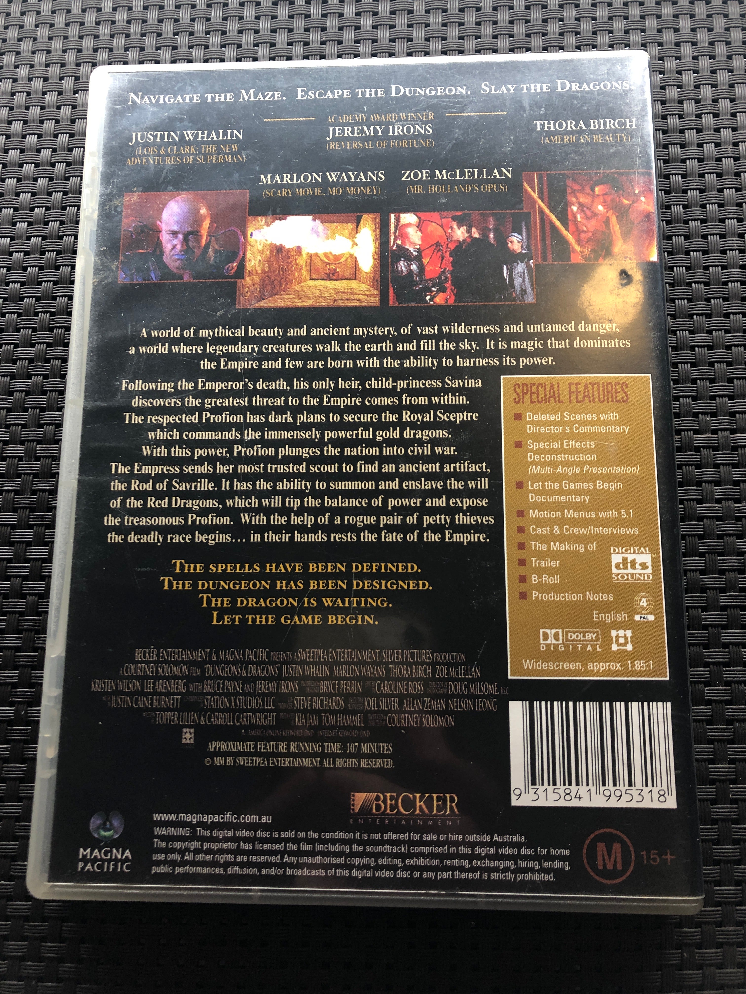 DUNGEONS & DRAGONS - (PAL Region 4) DVD Cleaned and Tested