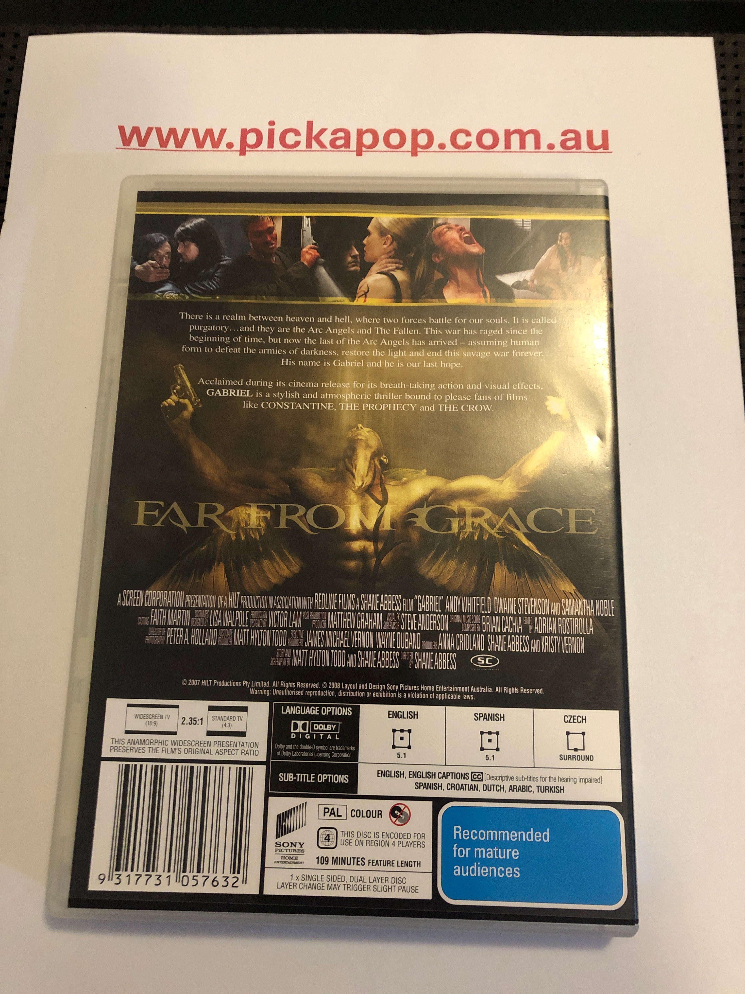 GABRIEL - (PAL Region 4) DVD Cleaned and Tested