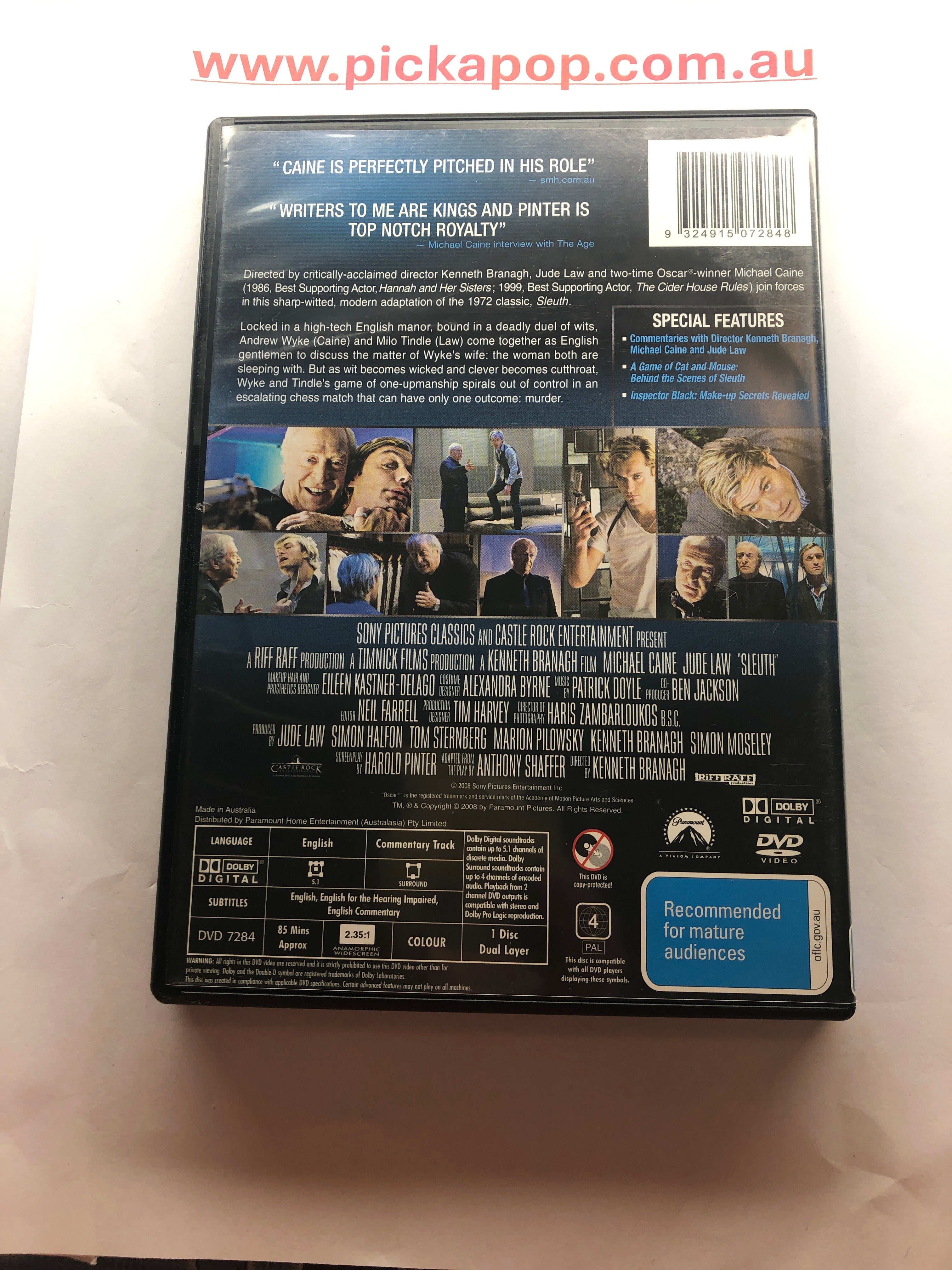 SLEUTH - (PAL Region 4) DVD Cleaned and Tested