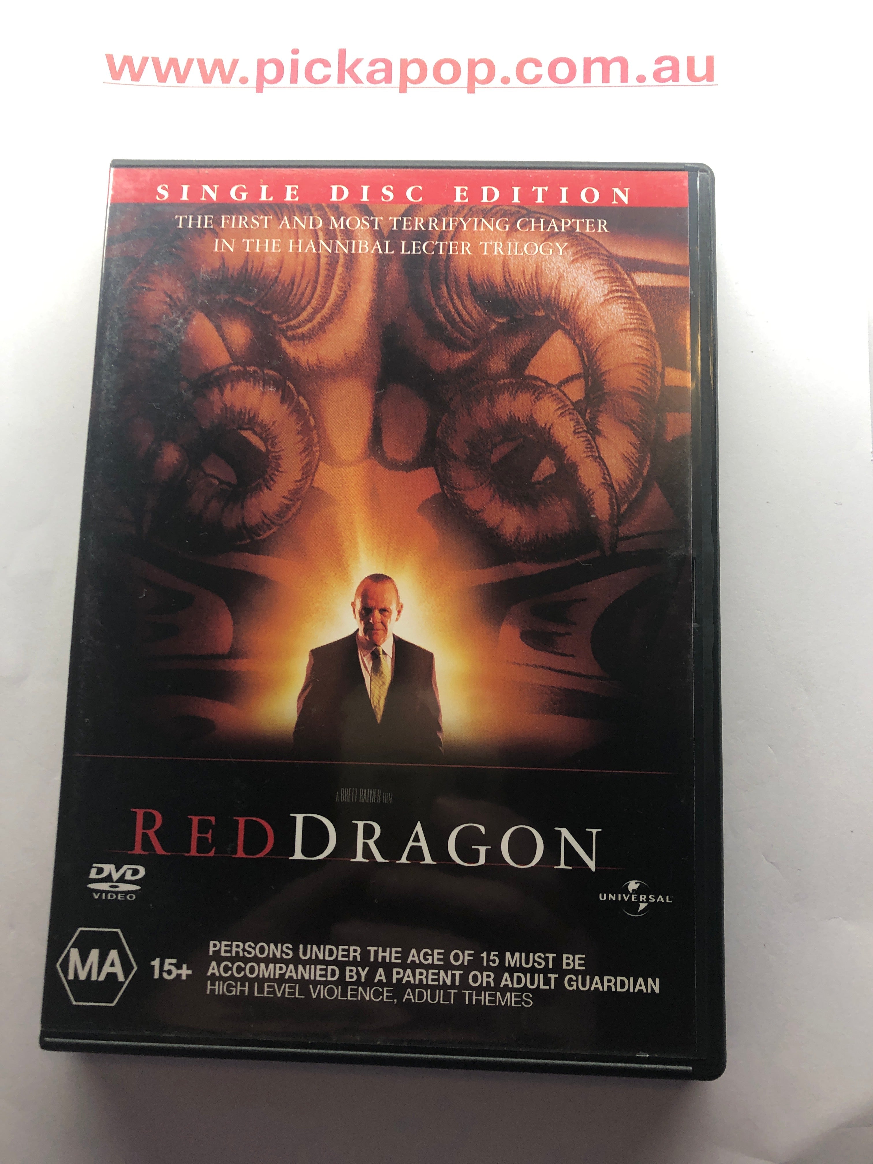 RED DRAGON SINGLE DISC EDITION - (PAL Region 4) DVD Cleaned and Tested