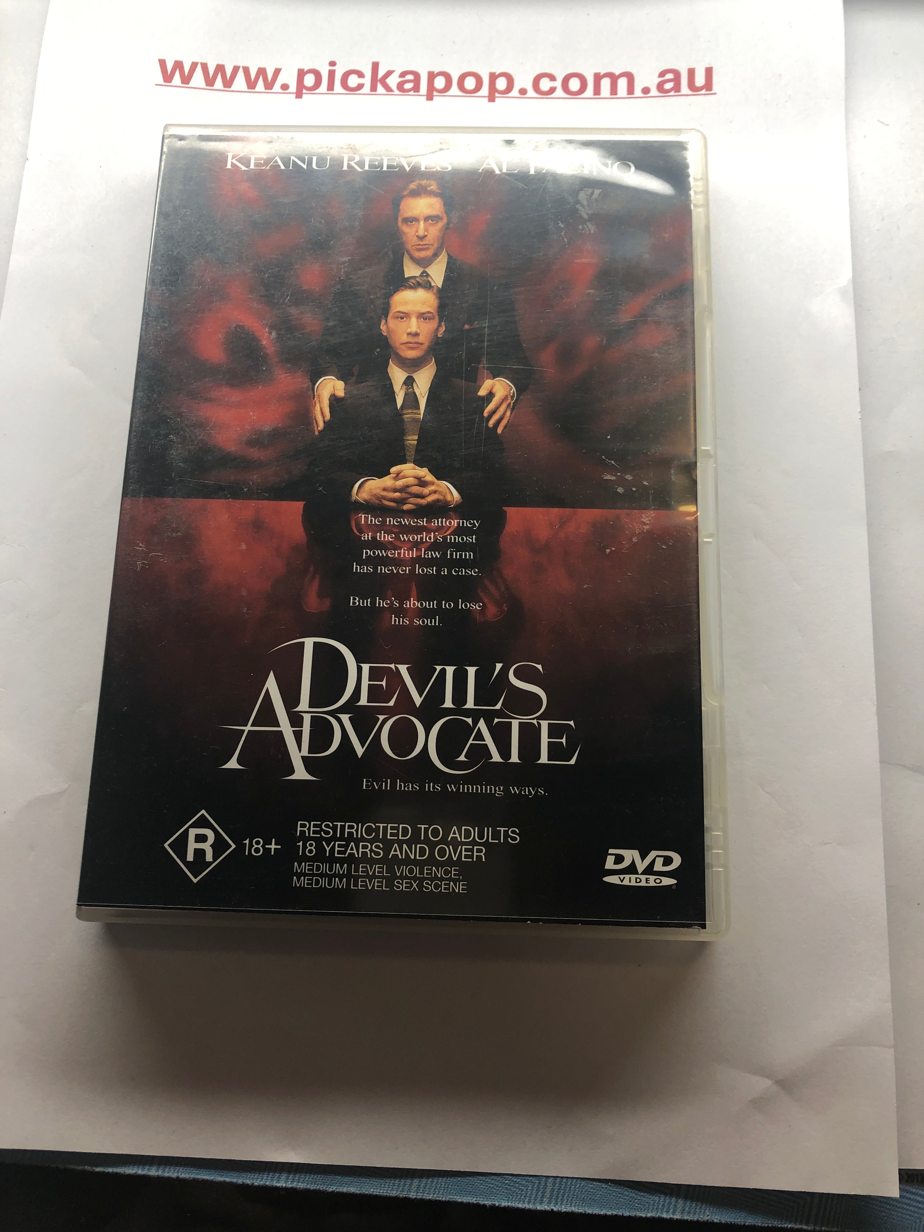 DEVILS ADVOCATE - (PAL Region 4) DVD Cleaned and Tested