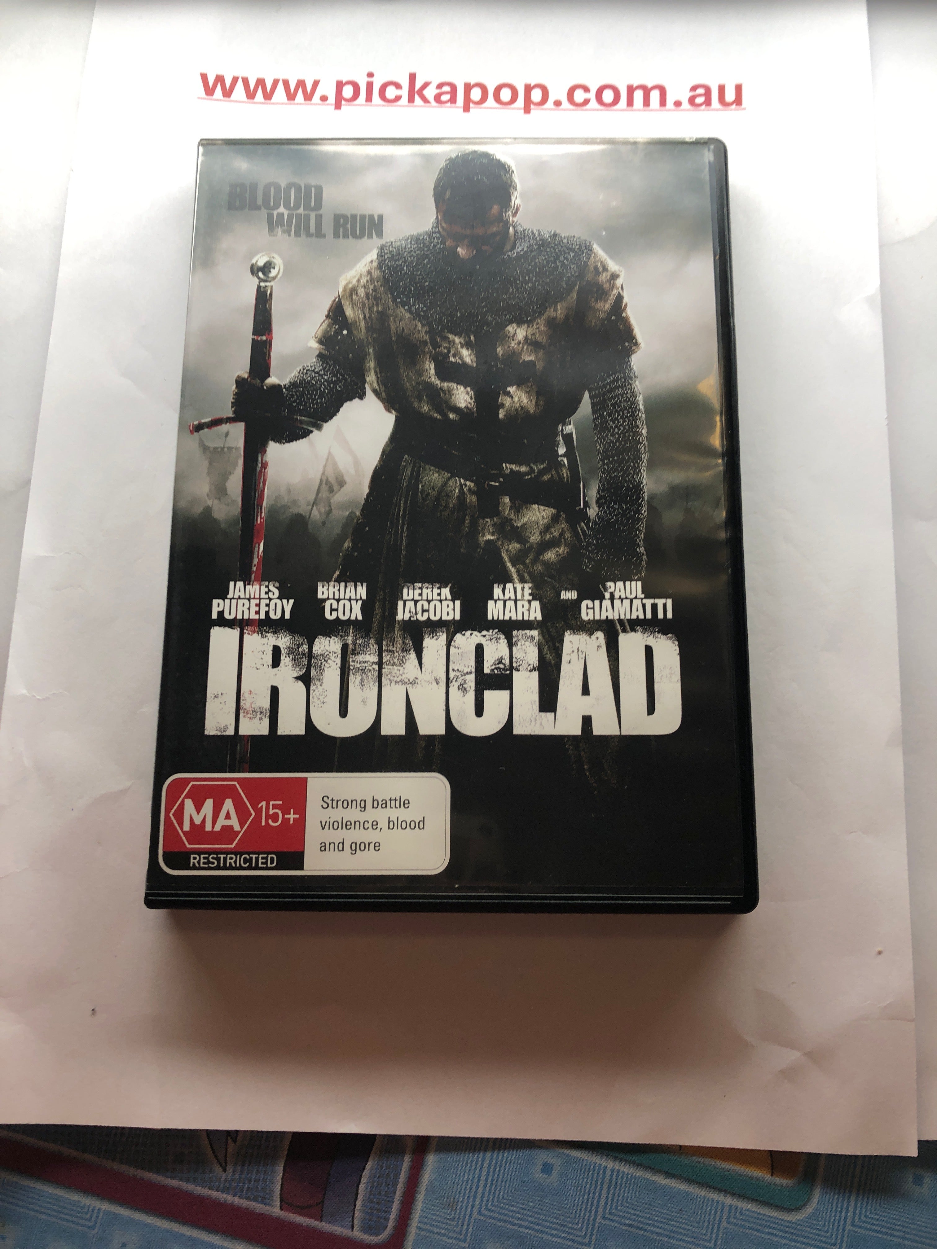 IRONCLAD -(PAL Region 4) DVD Cleaned and Tested