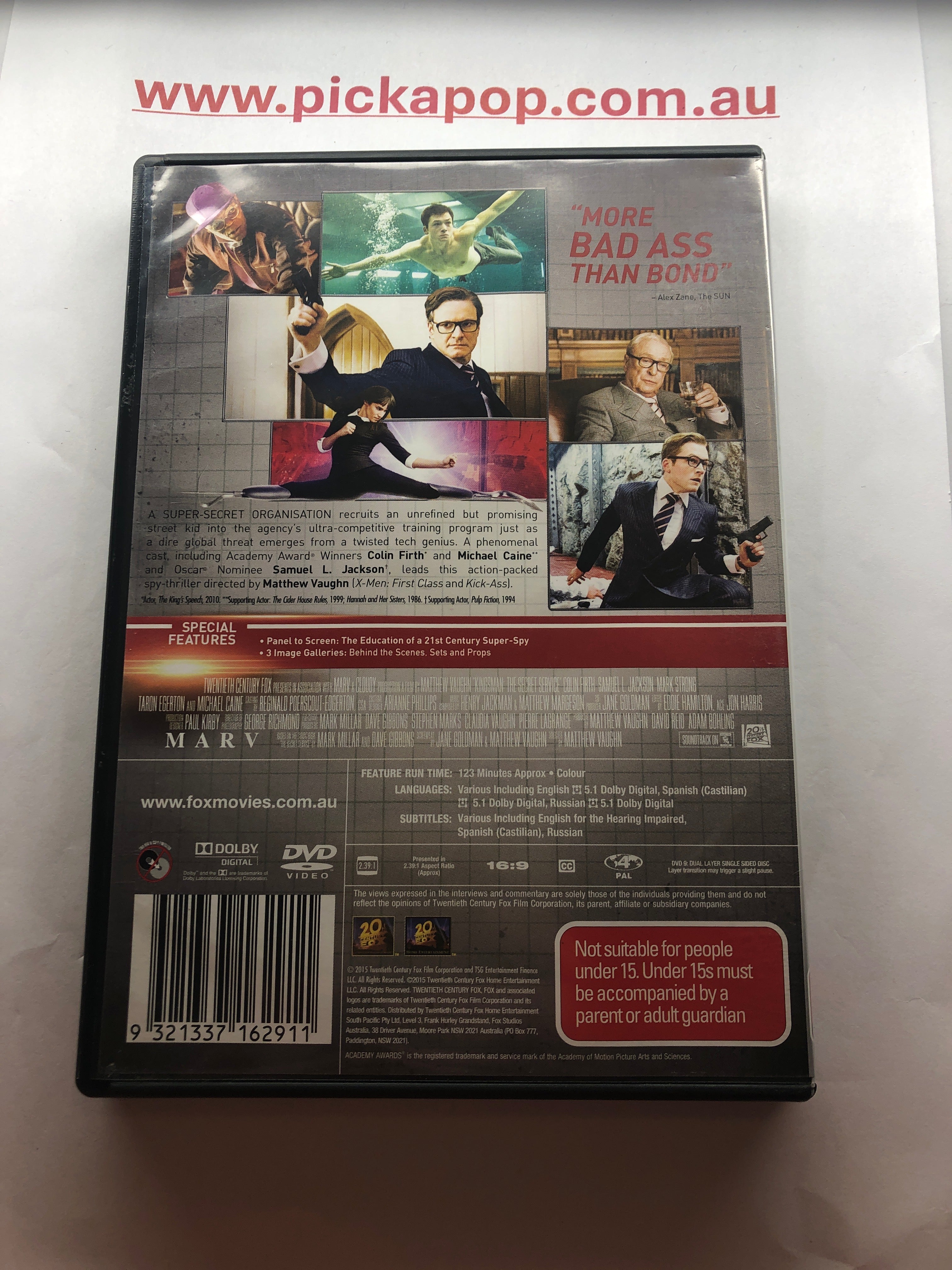 KINGSMAN THE SECRET SERVICE - (PAL Region 4) DVD Cleaned and Tested