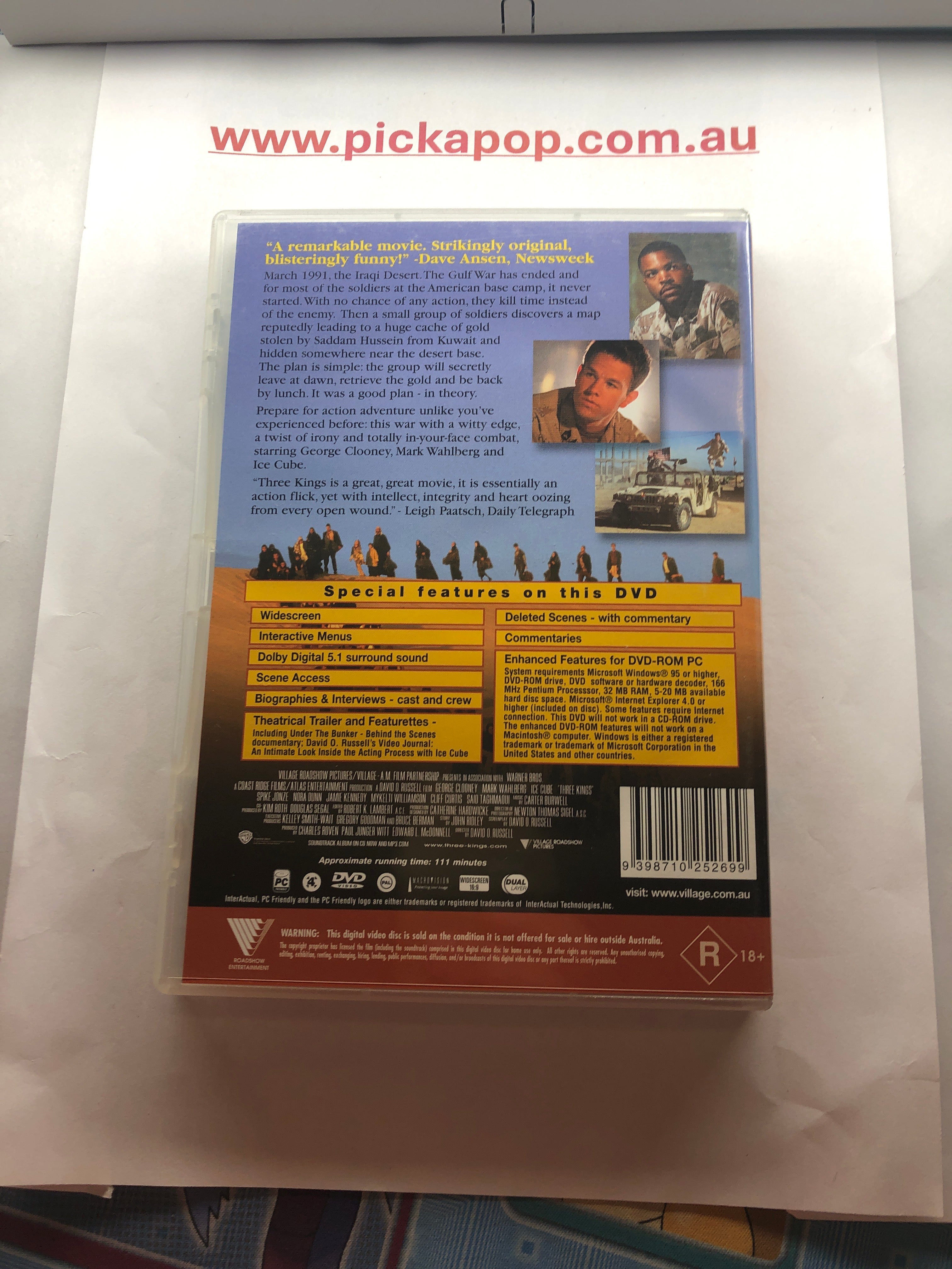 THREE KINGS  - (PAL Region 4) DVD Cleaned and Tested