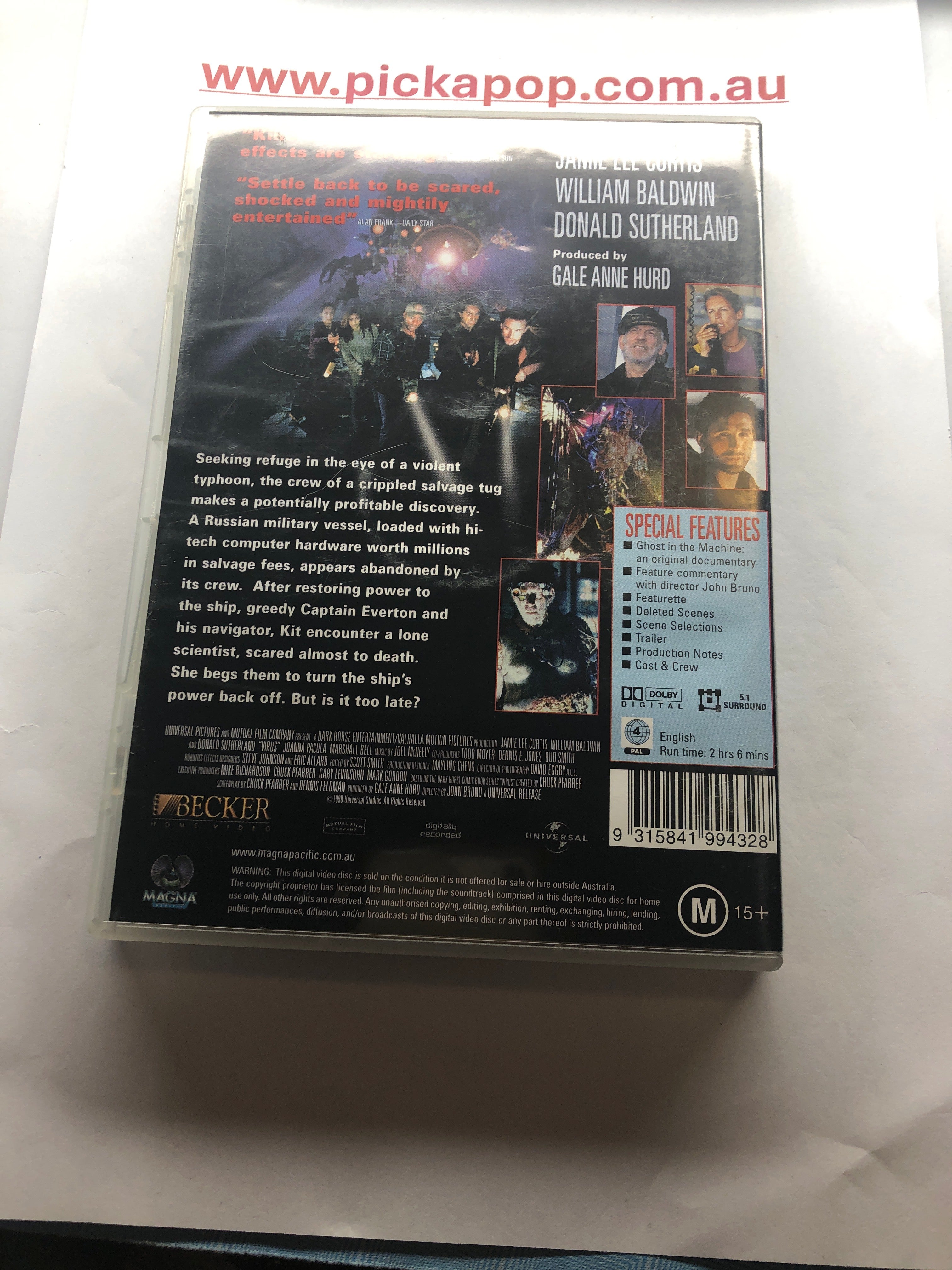 VIRUS - (PAL Region 4) DVD Cleaned and Tested