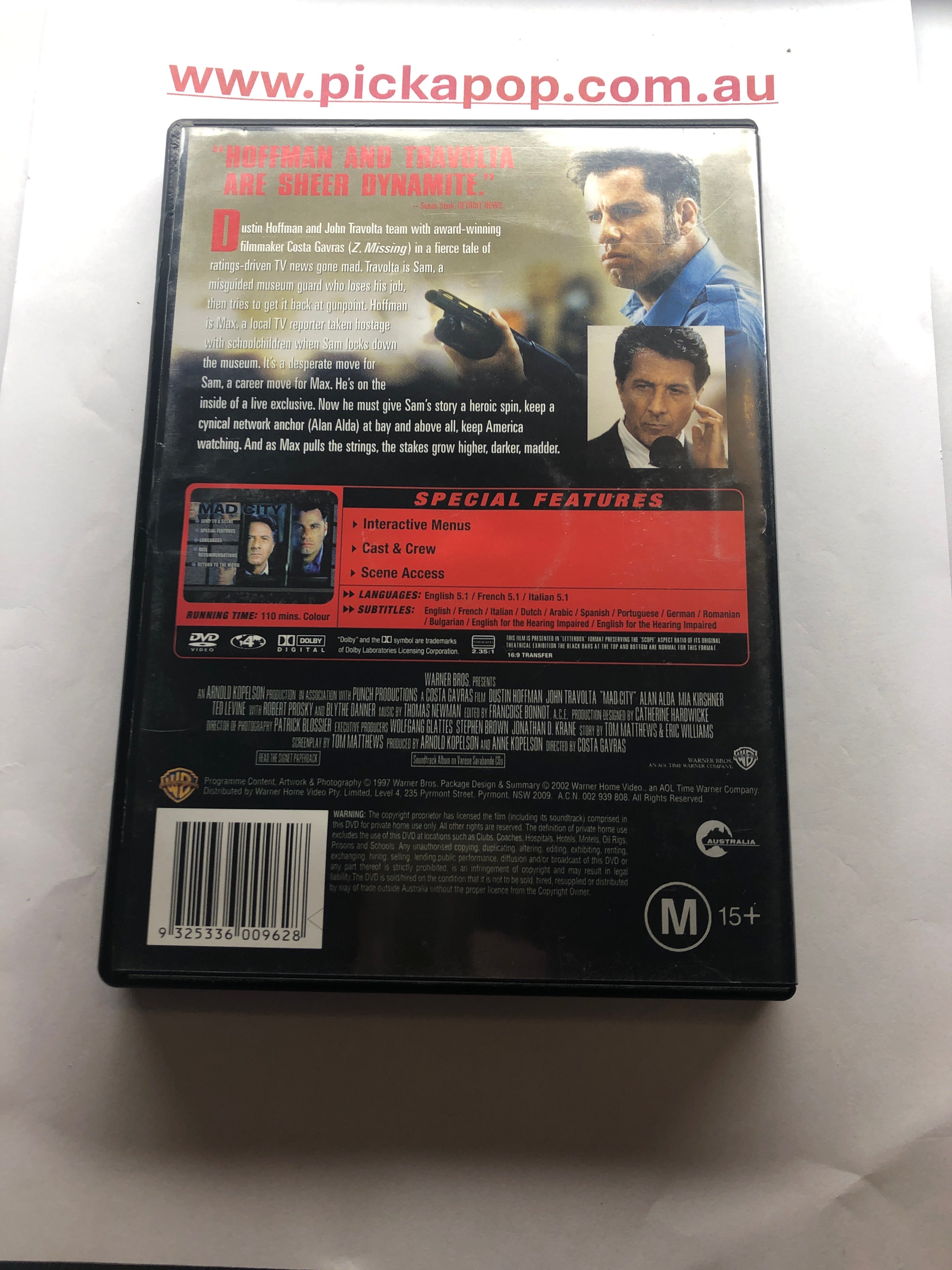 MAD CITY - (PAL Region 4) DVD Cleaned and Tested