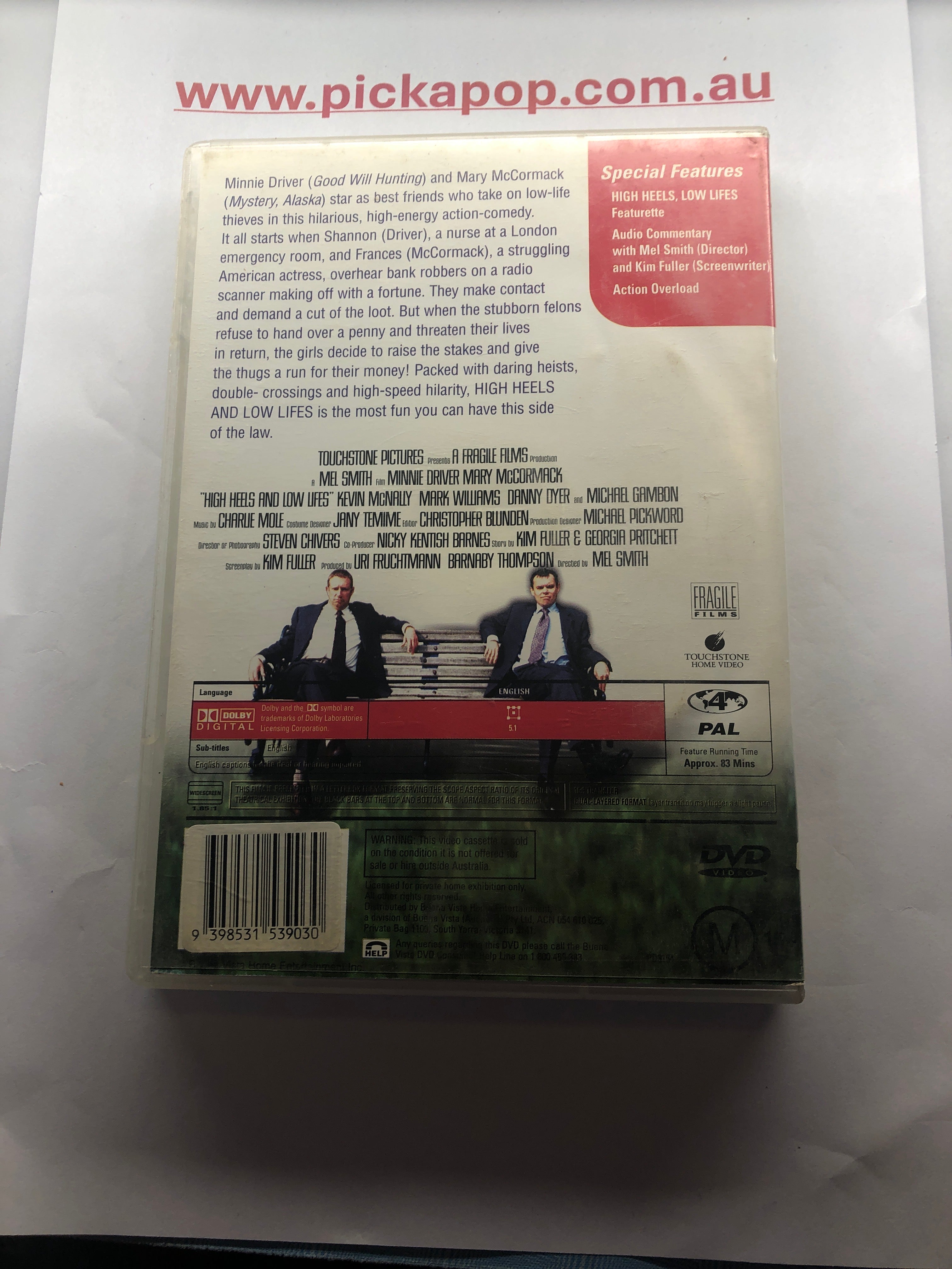 HIGH HEELS AND LOW LIFES - (PAL Region 4) DVD Cleaned and Tested