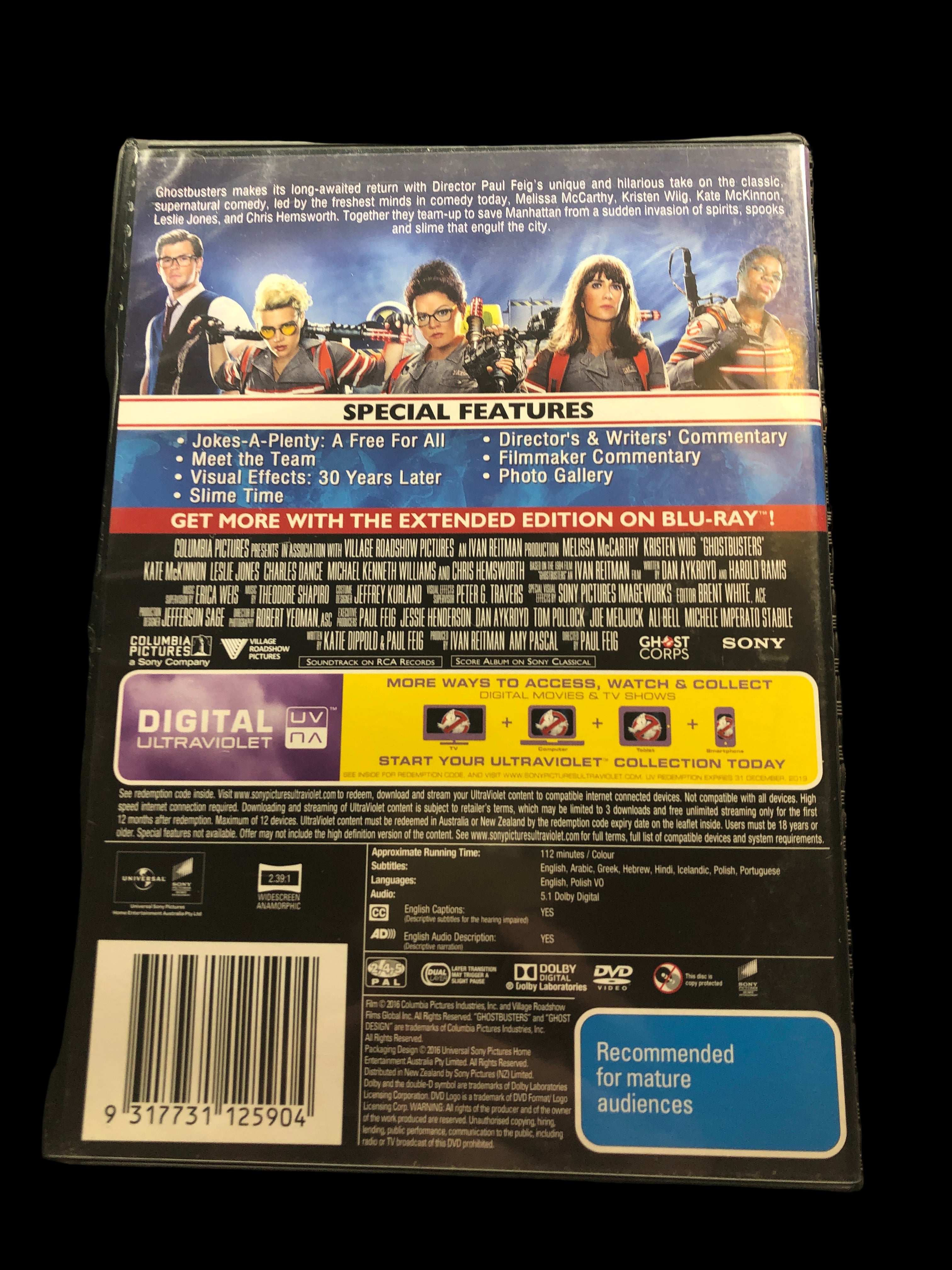 GHOSTBUSTERS ANSWER THE CALL - (PAL Region 4) DVD & DIGITAL ULTRAVIOLET Cleaned and Tested
