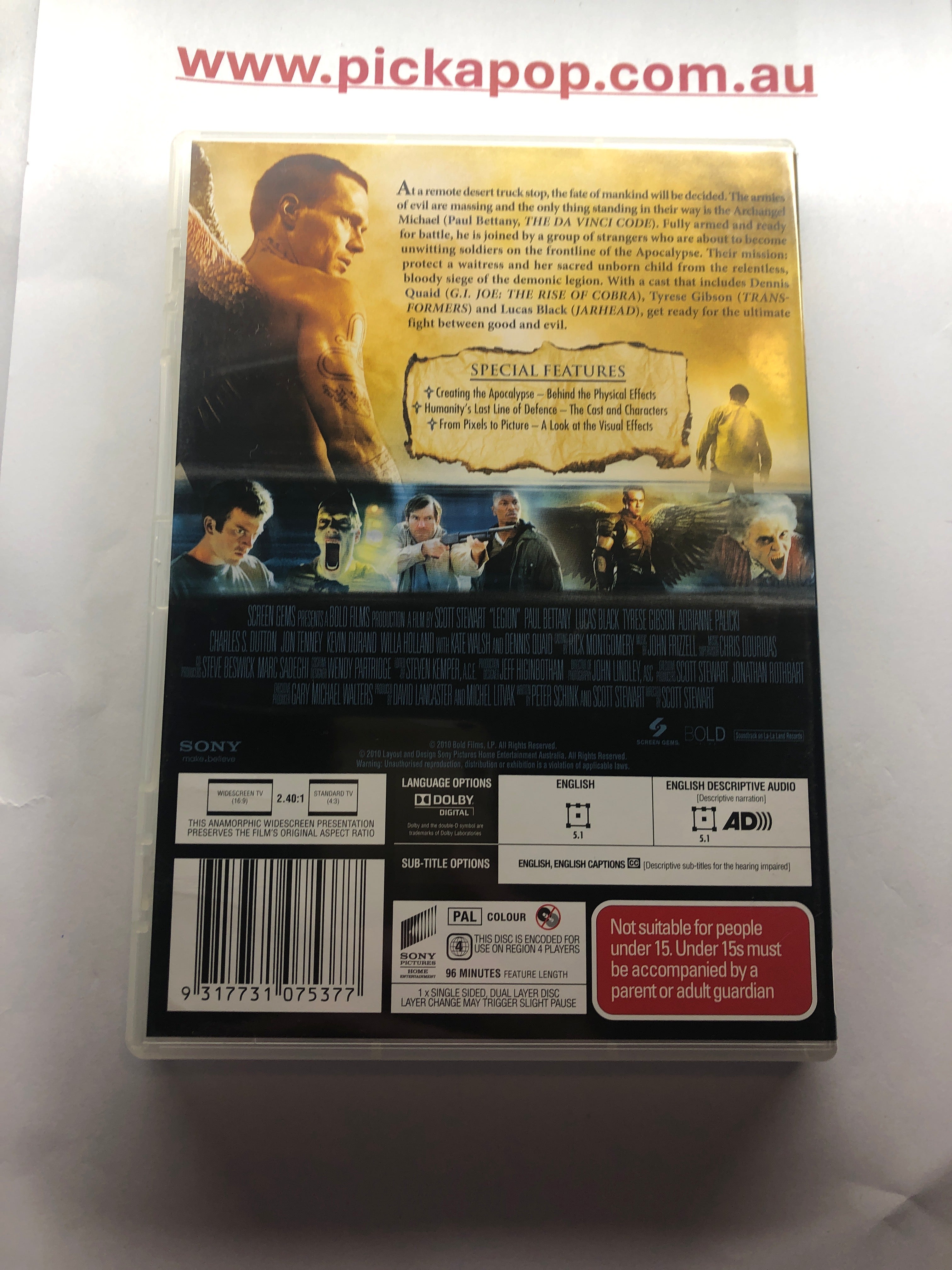 LEGION - (PAL Region 4) DVD Cleaned and Tested