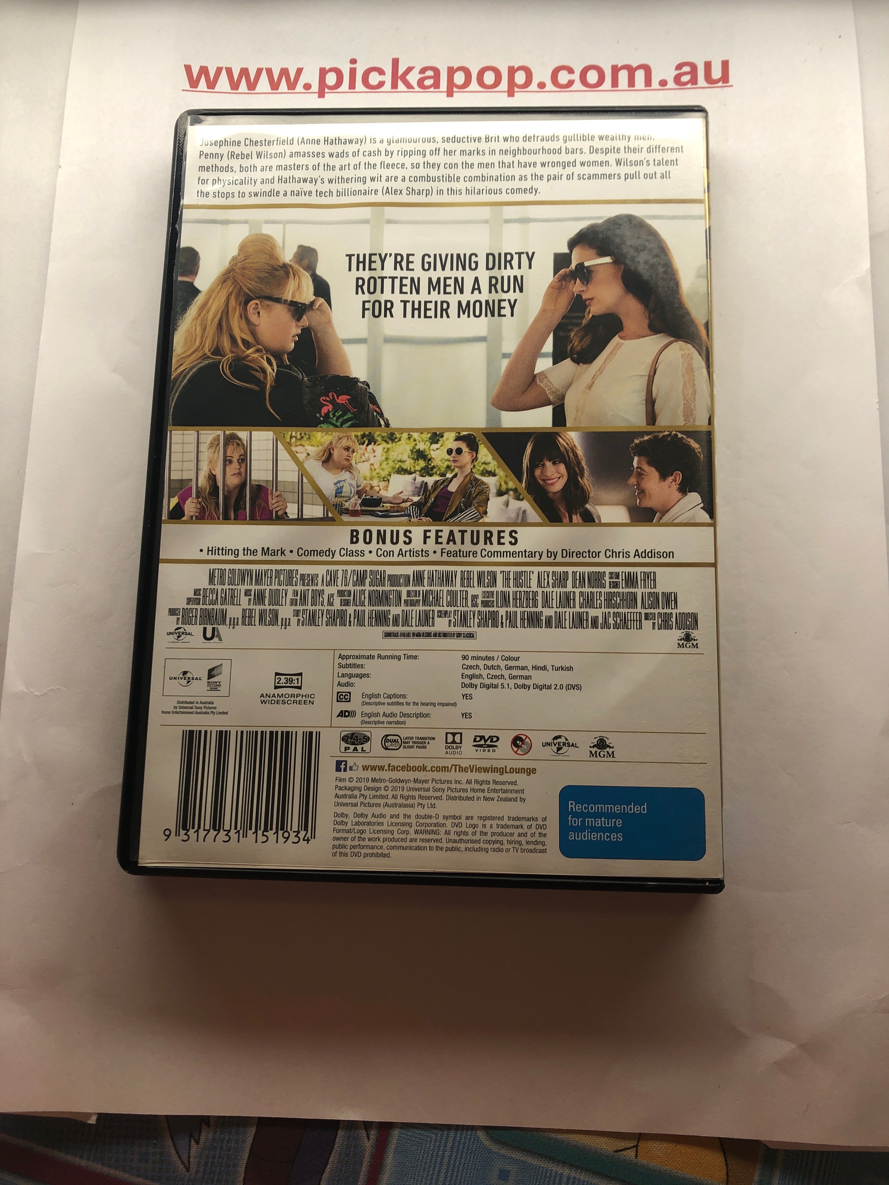 THE HUSTLE - (PAL Region 4) DVD Cleaned and Tested