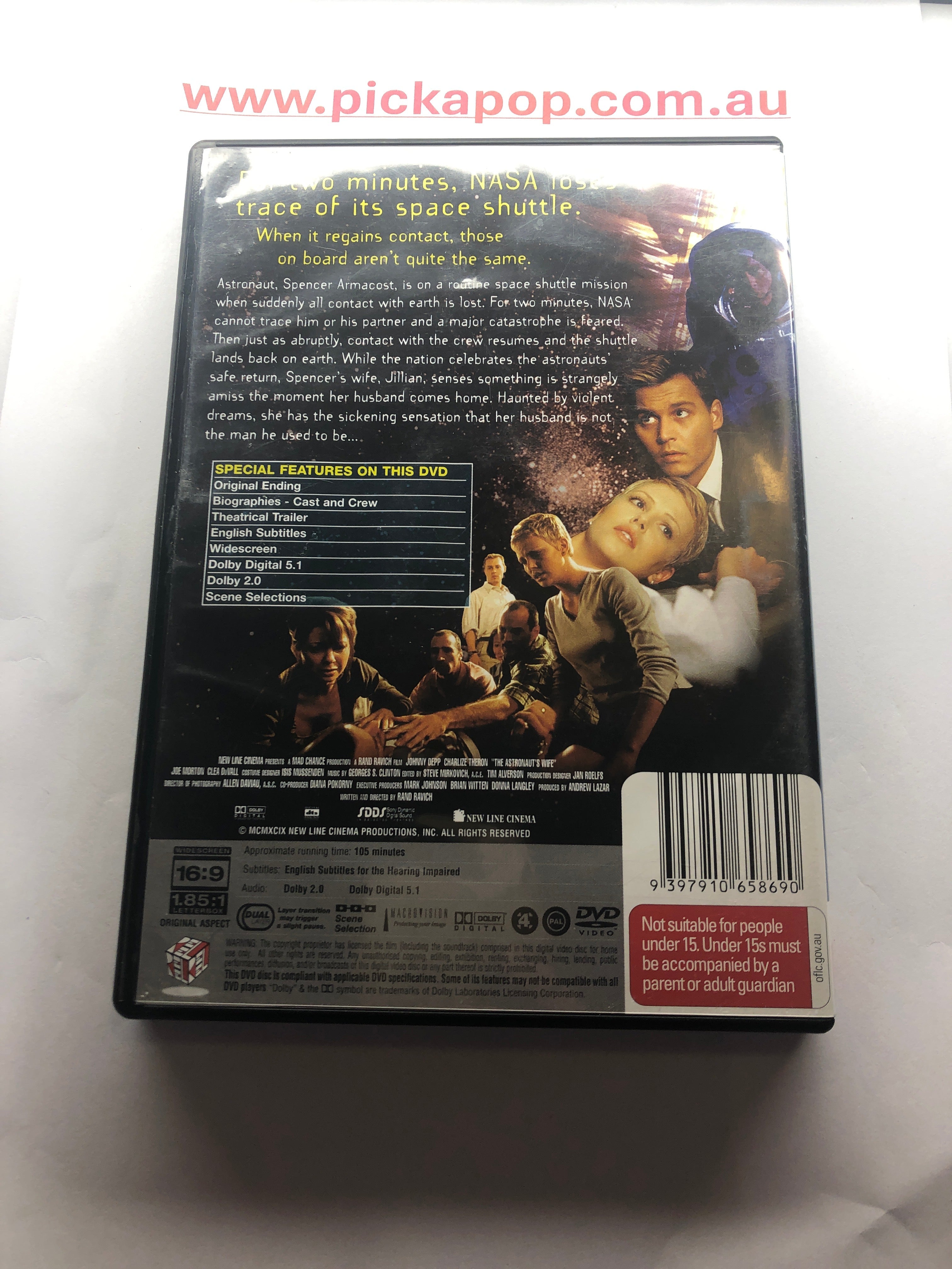 THE ASTRONAUTS WIFE - (PAL Region 4) DVD Cleaned and Tested