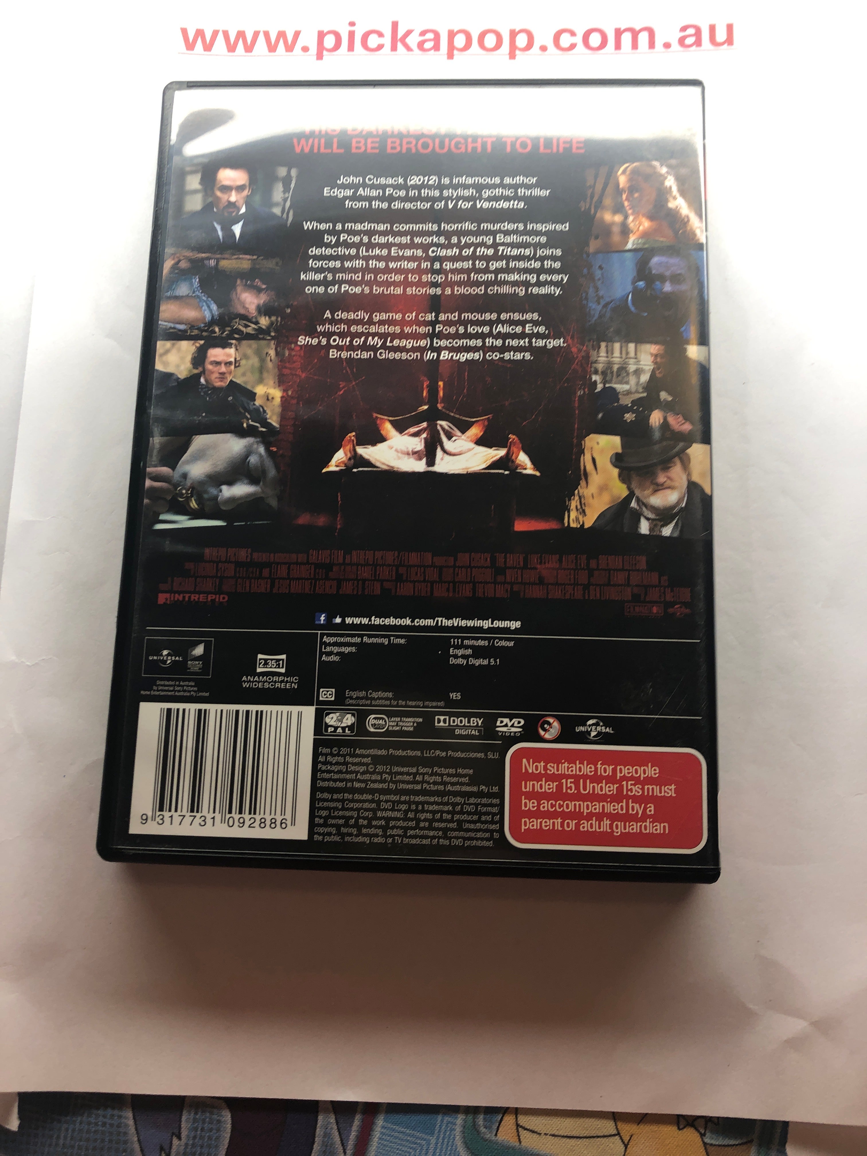 THE RAVEN - (PAL Region 4) DVD Cleaned and Tested