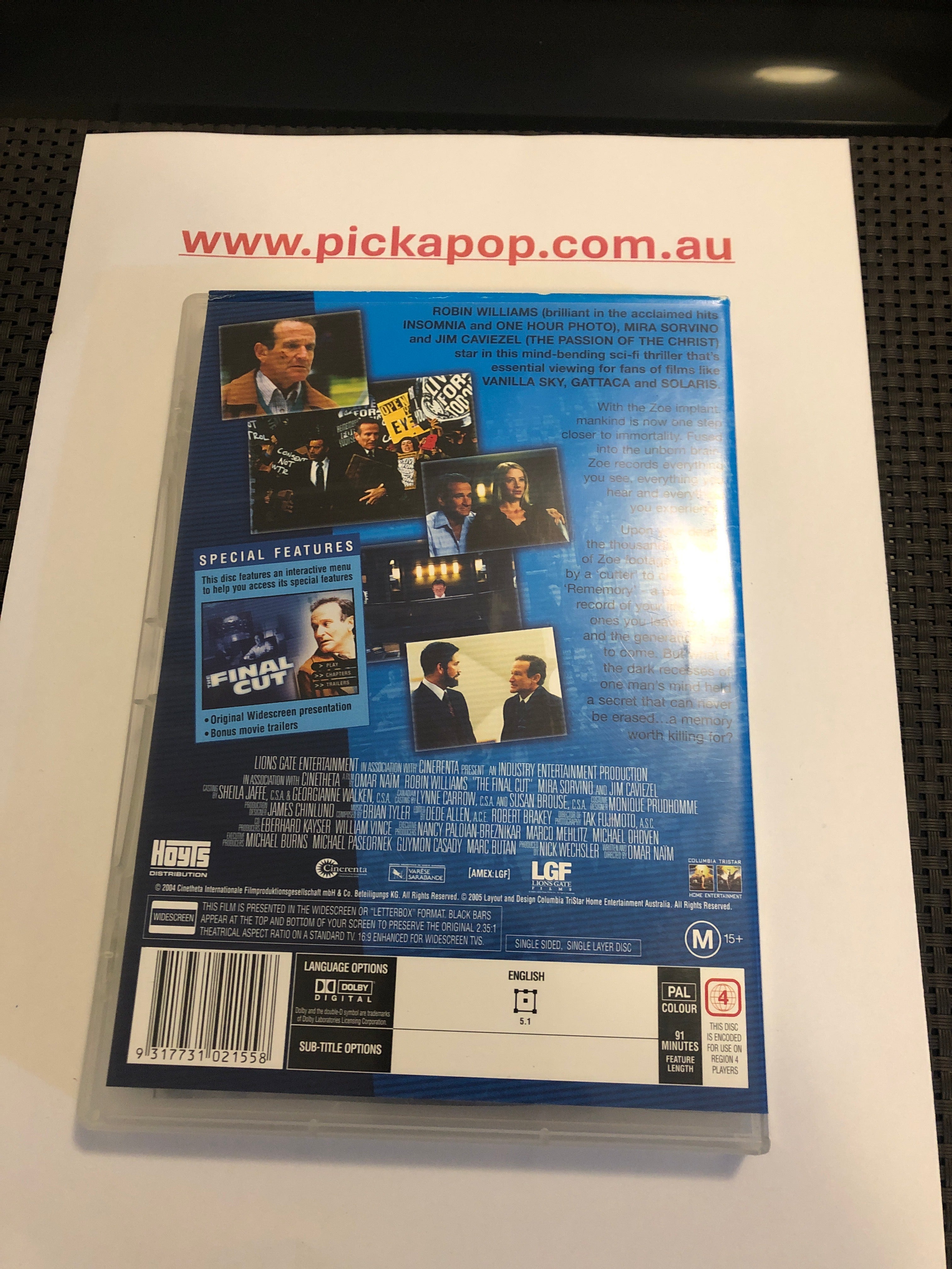 THE FINAL CUT - (PAL Region 4) DVD Cleaned and Tested
