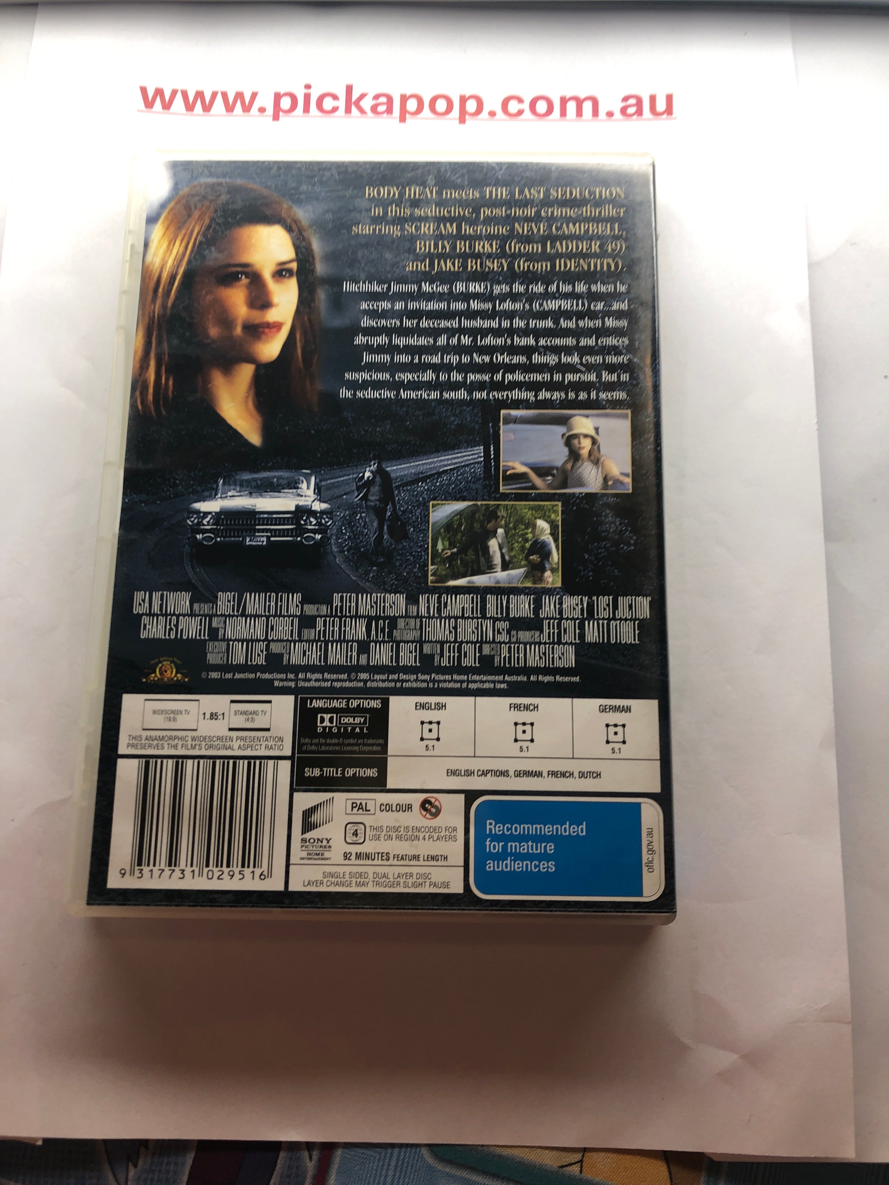 LOST JUNCTION - (PAL Region 4) DVD Cleaned and Tested