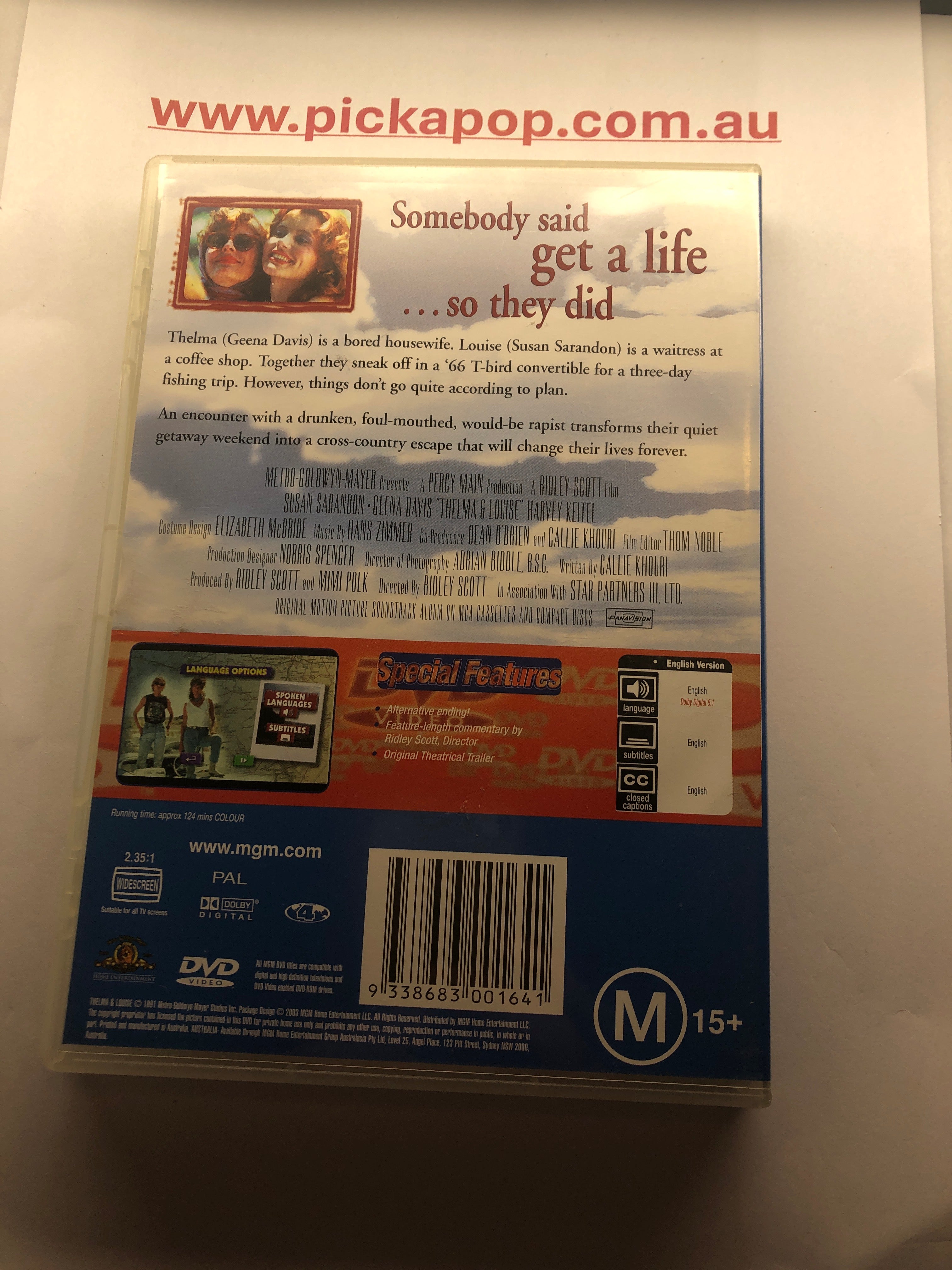 THELMA & LOUISE - (PAL Region 4) DVD Cleaned and Tested