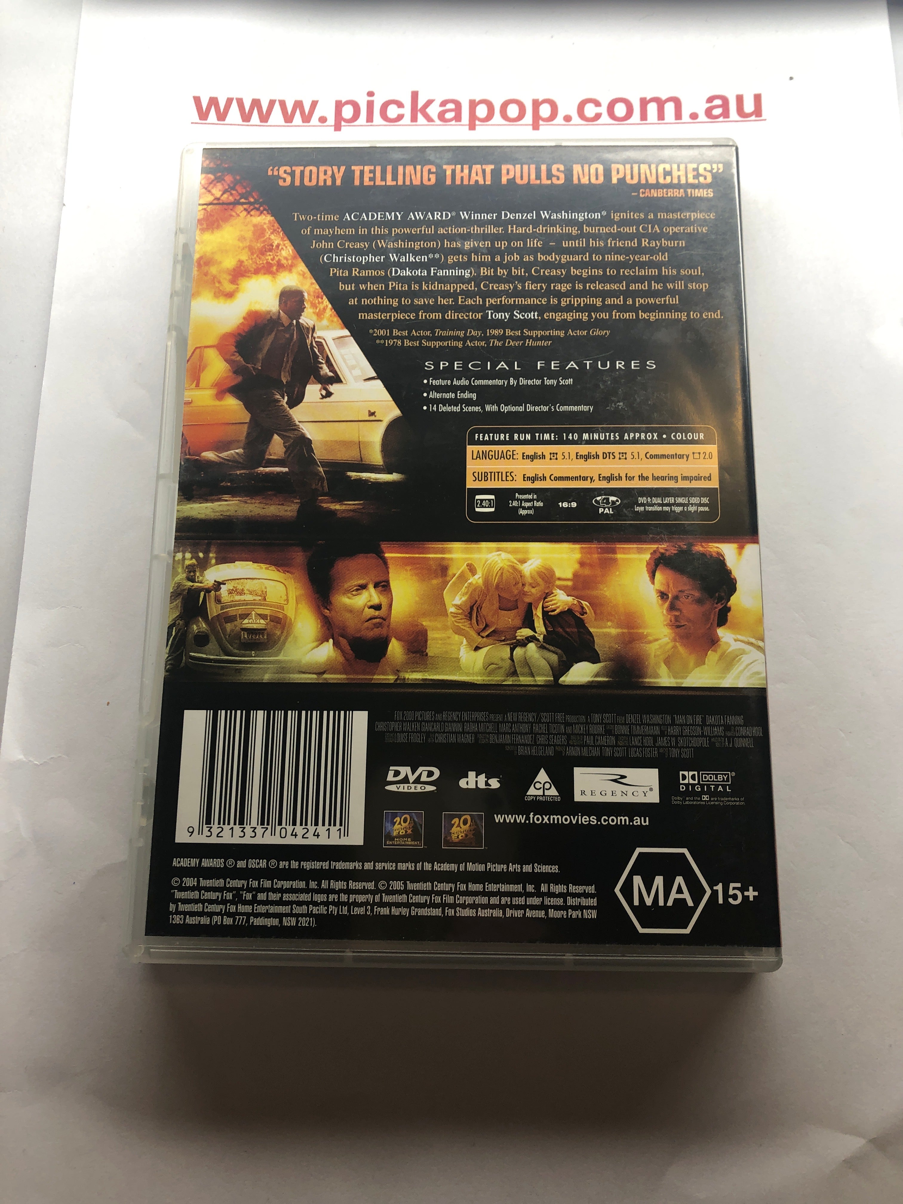 MAN OF FIRE - (PAL Region 4) DVD Cleaned and Tested