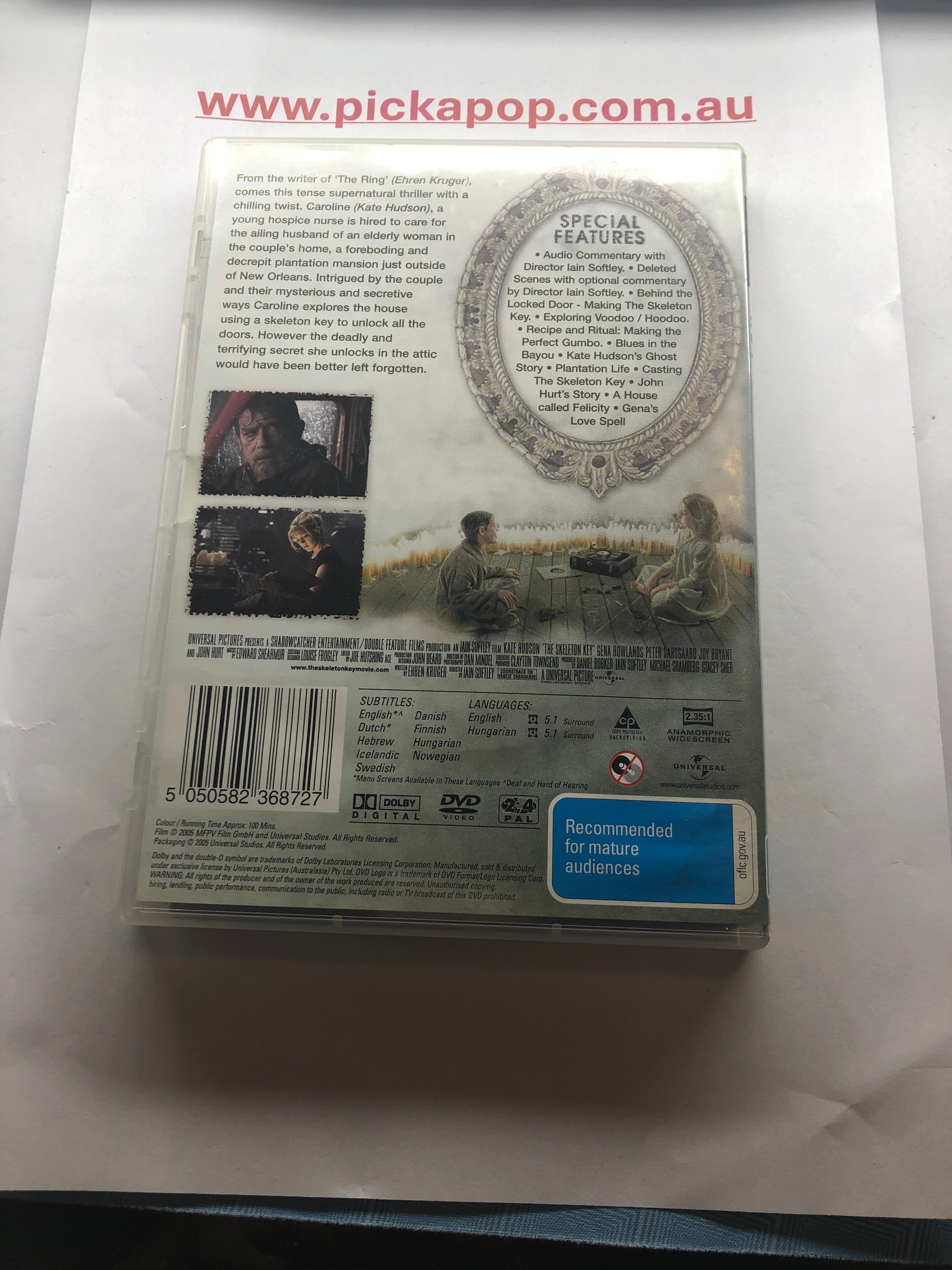 THE SKELETON KEY - (PAL Region 4) DVD Cleaned and Tested