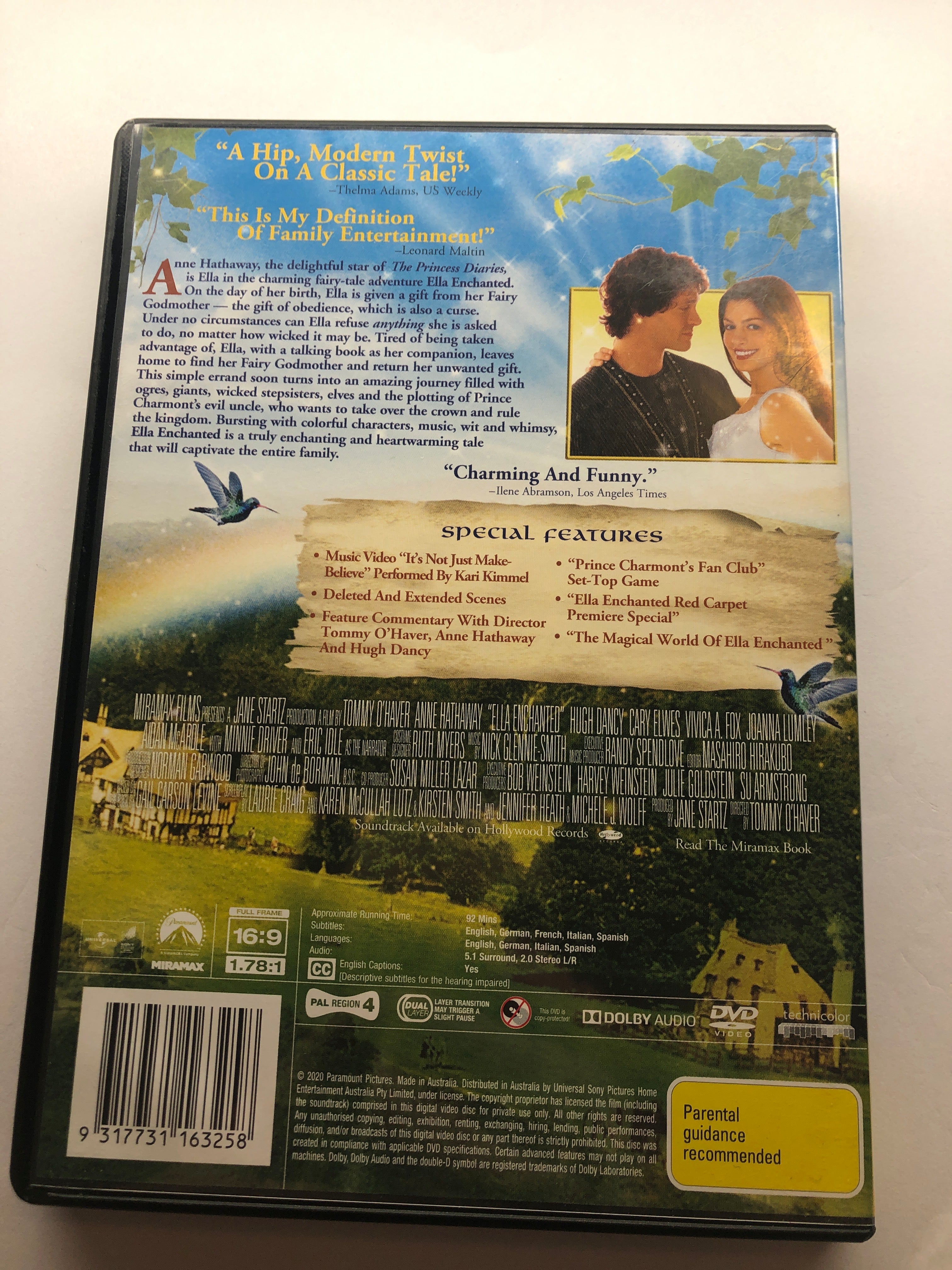 ELLA ENCHANTED - (PAL Region 4) DVD Cleaned and Tested