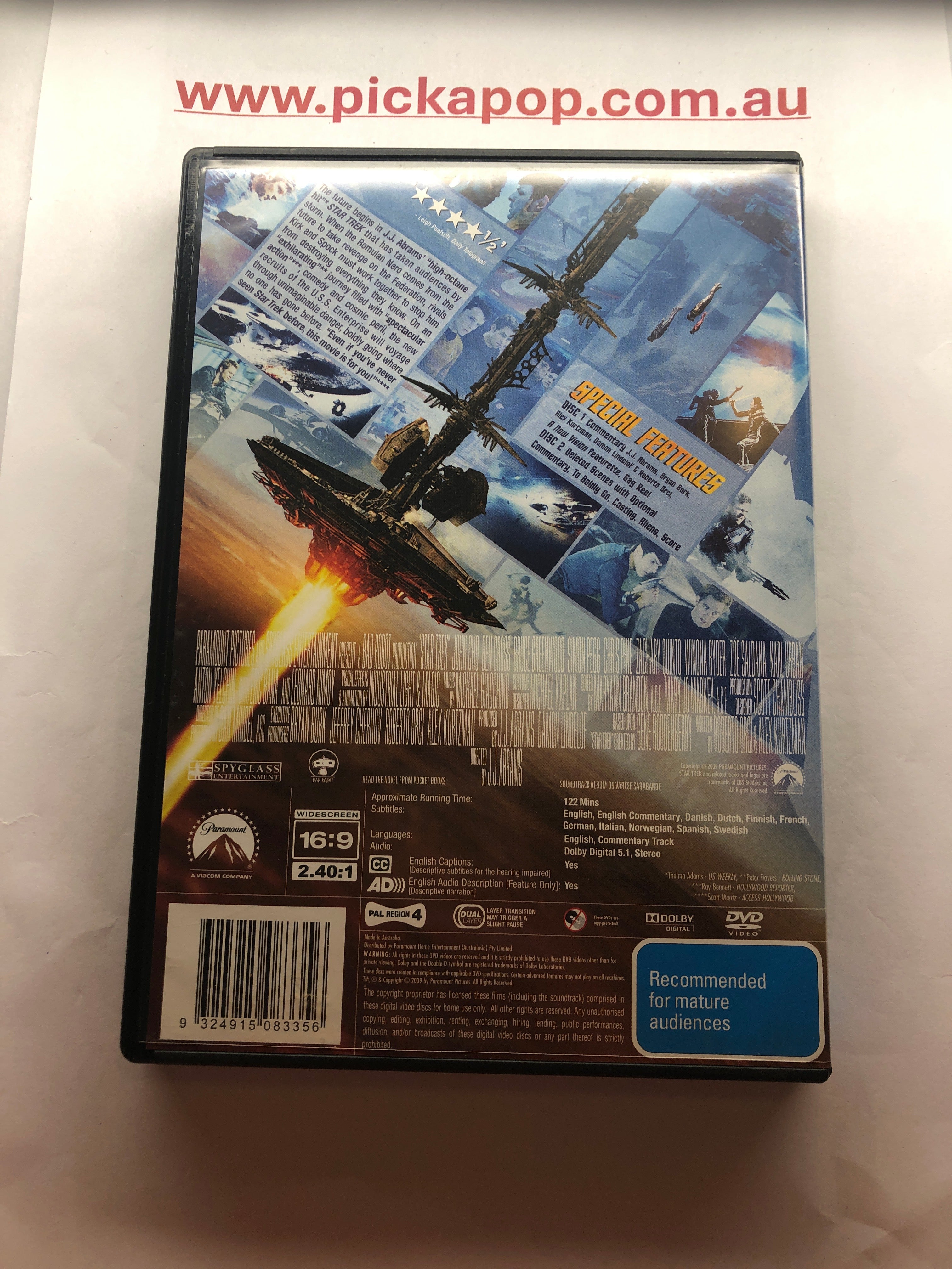 STAR TREK 2 DISC SPECIAL EDITION - (PAL Region 4) DVD Cleaned and Tested