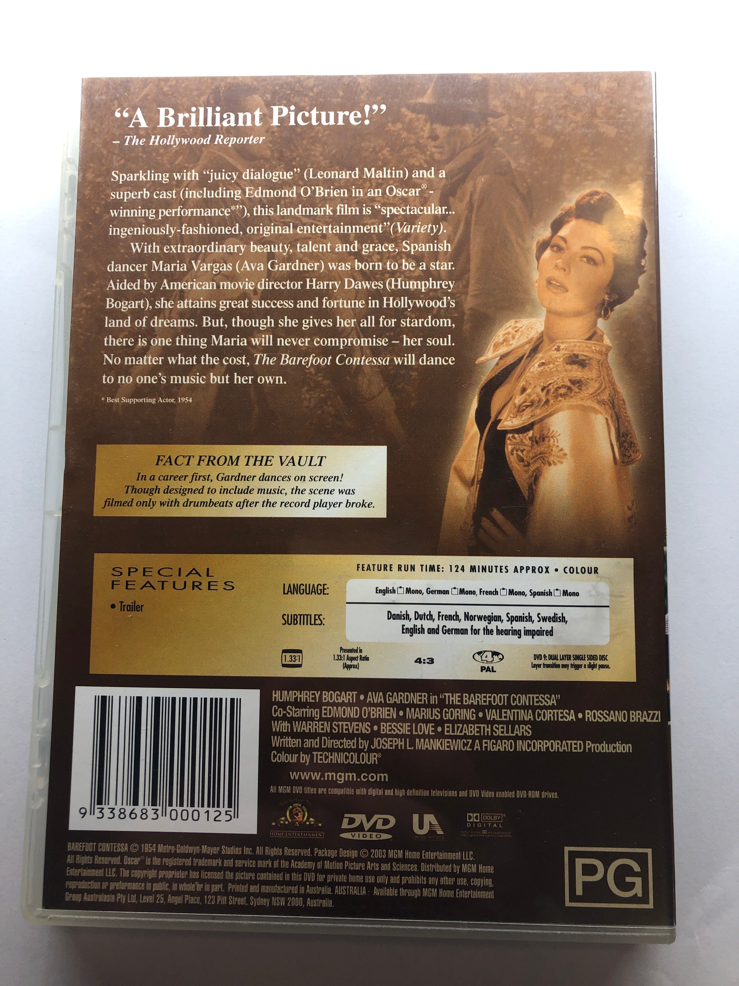 THE BAREFOOT CONTESSA - (PAL Region 4) DVD Cleaned and Tested