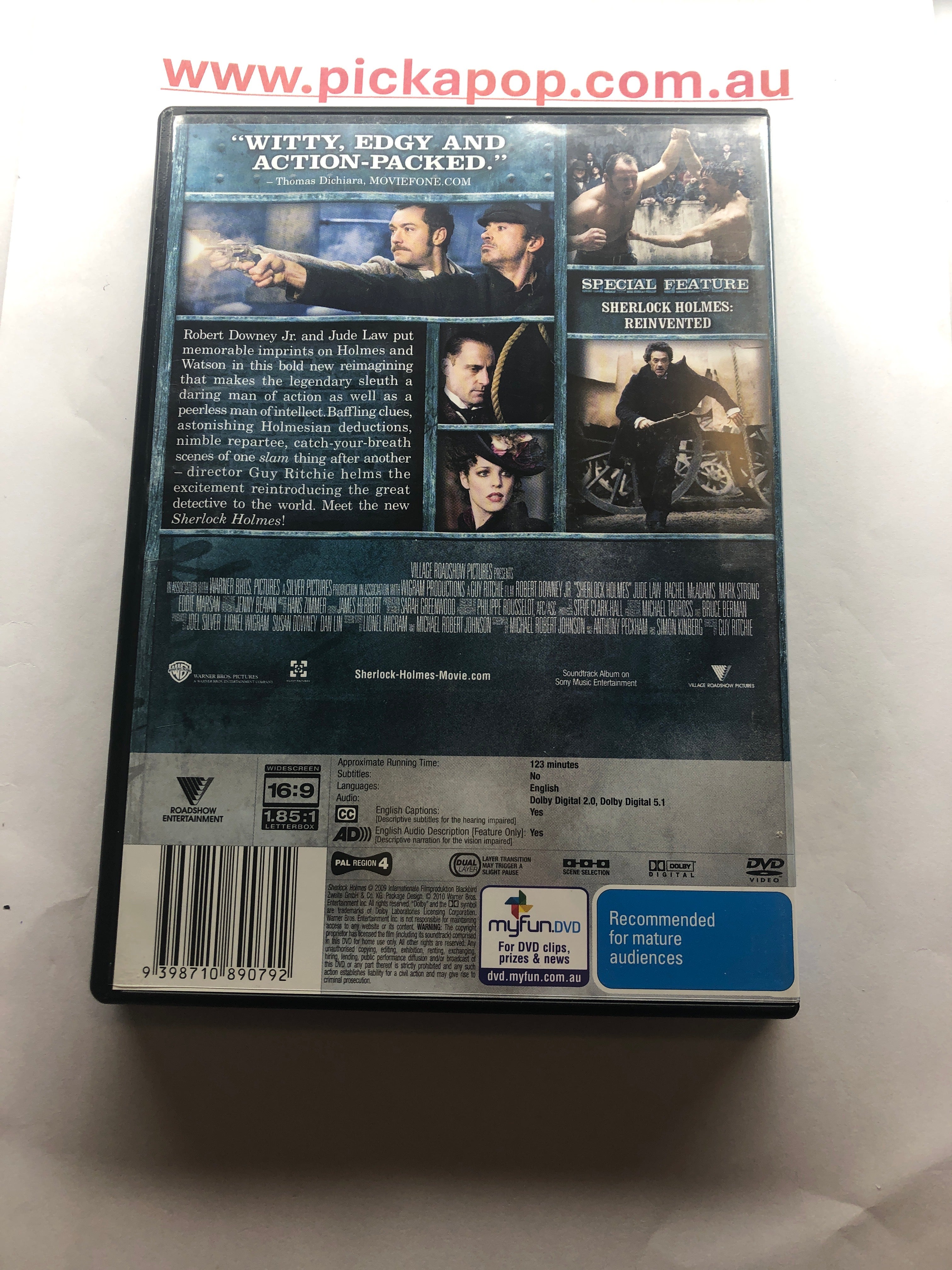 SHERLOCK HOLMES - (PAL Region 4) DVD Cleaned and Tested