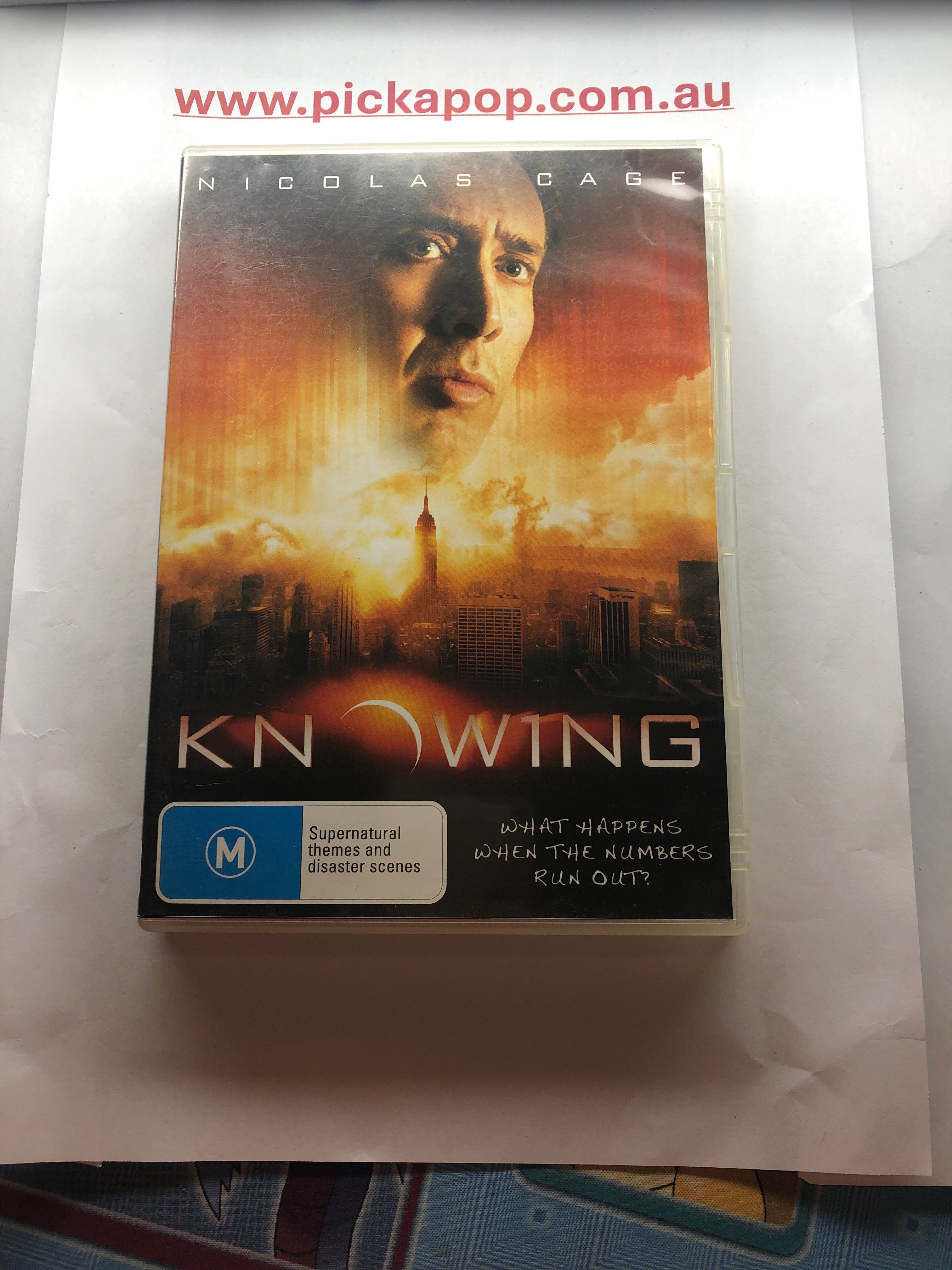 KNOWING - (PAL Region 4) DVD Cleaning and Tested