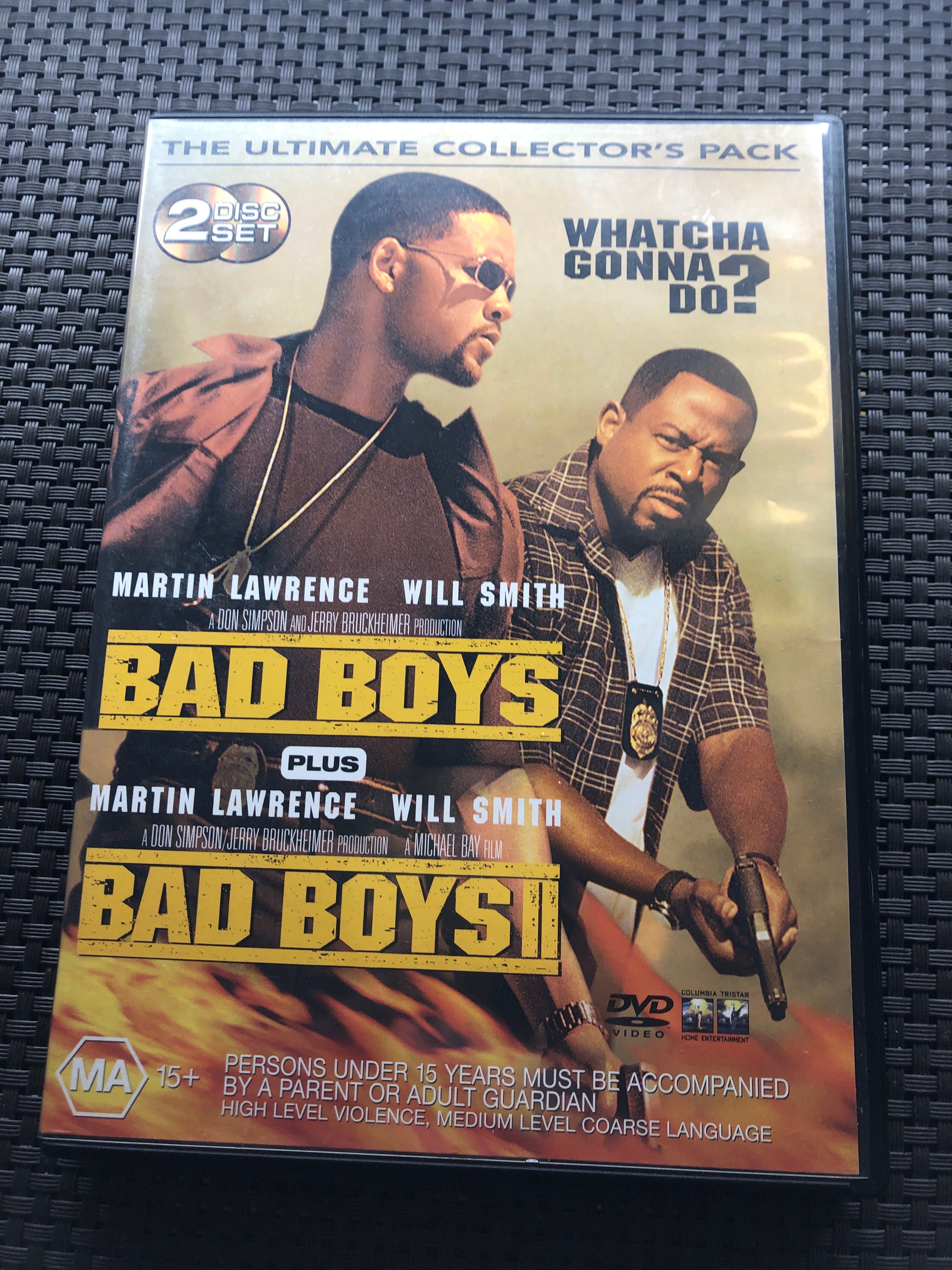 BAD BOYS PLUS BAD BOYS II - (PAL Region 4) DVD Cleaned and Tested