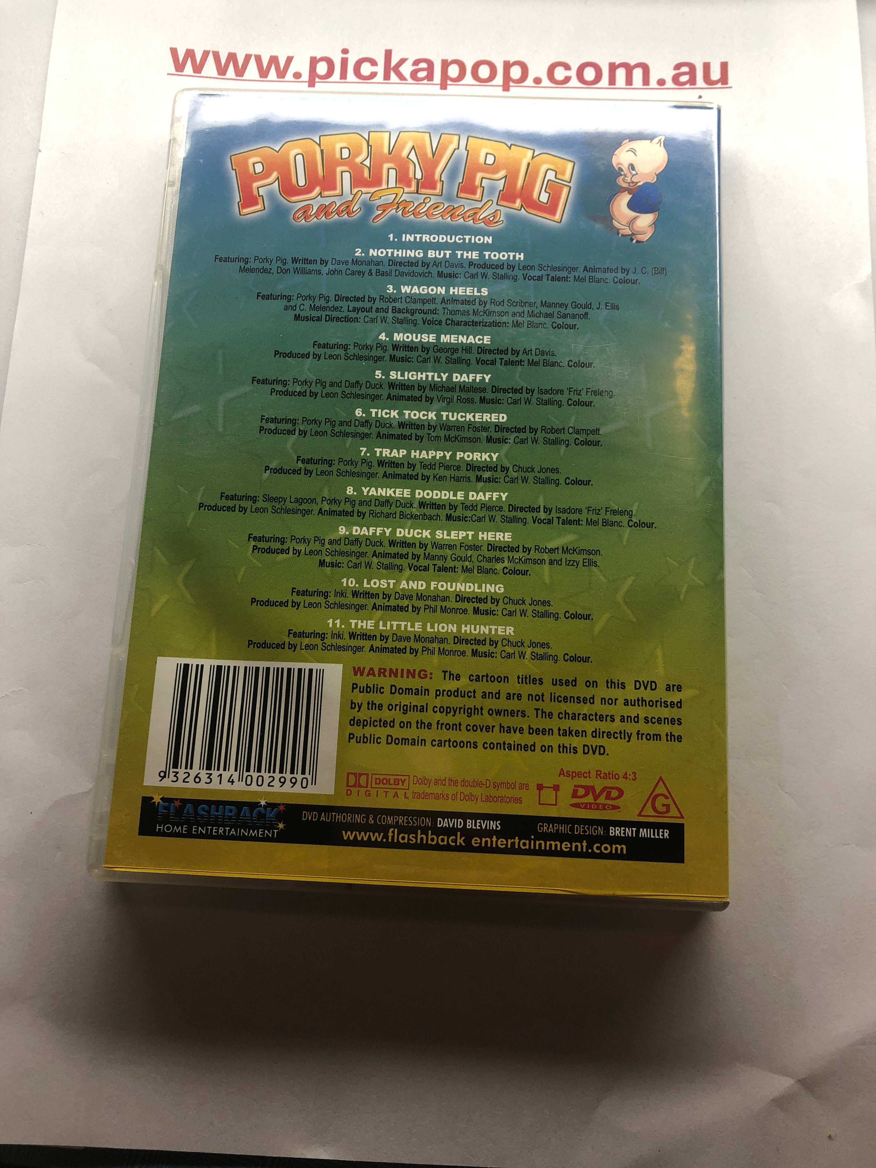 PORKY PIG AND FRIENDS (PAL Region 4) DVD Cleaned and Tested