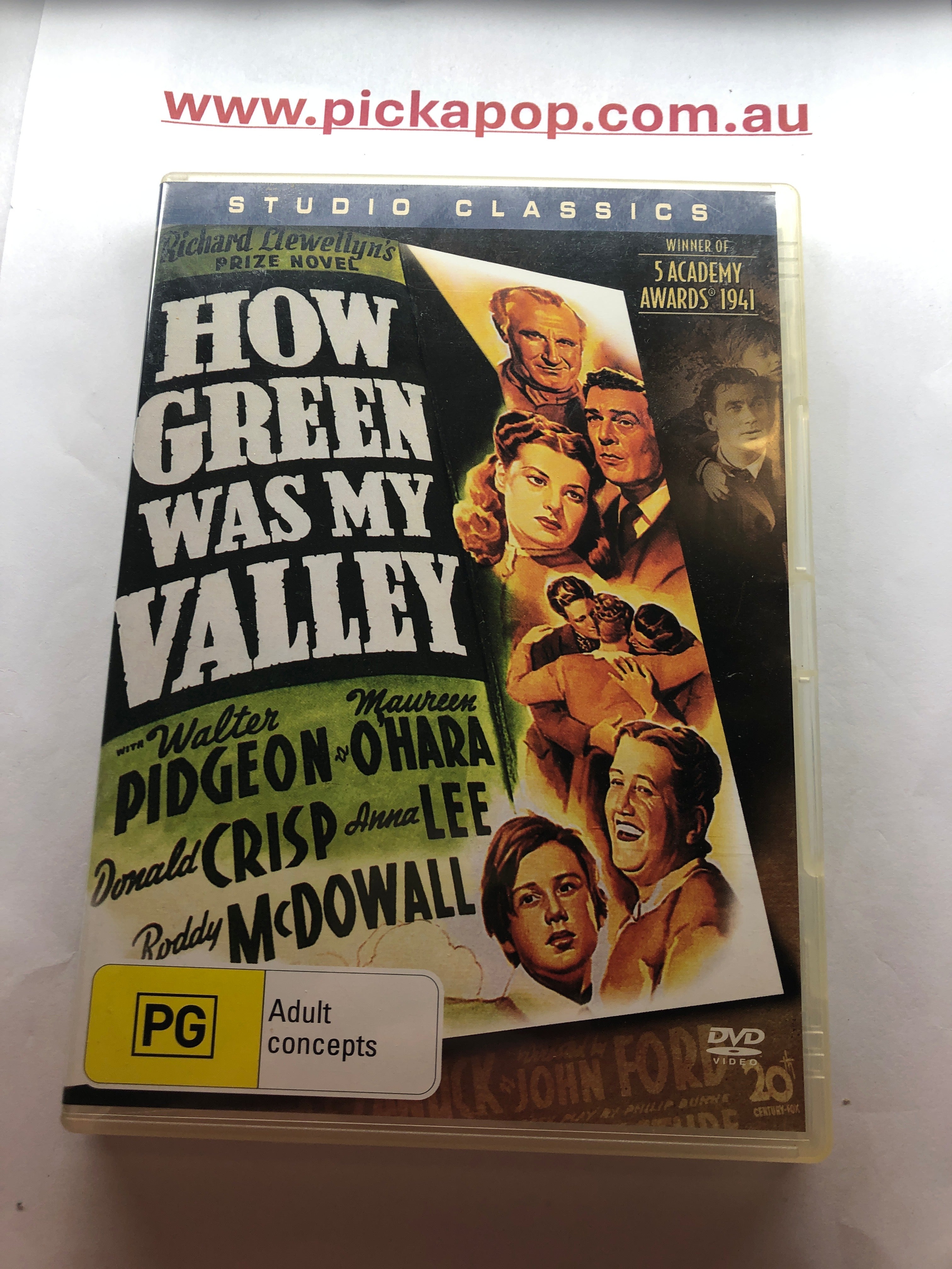 HOW GREEN WAS MY VALLEY - (PAL Region 4) DVD Cleaned and Tested