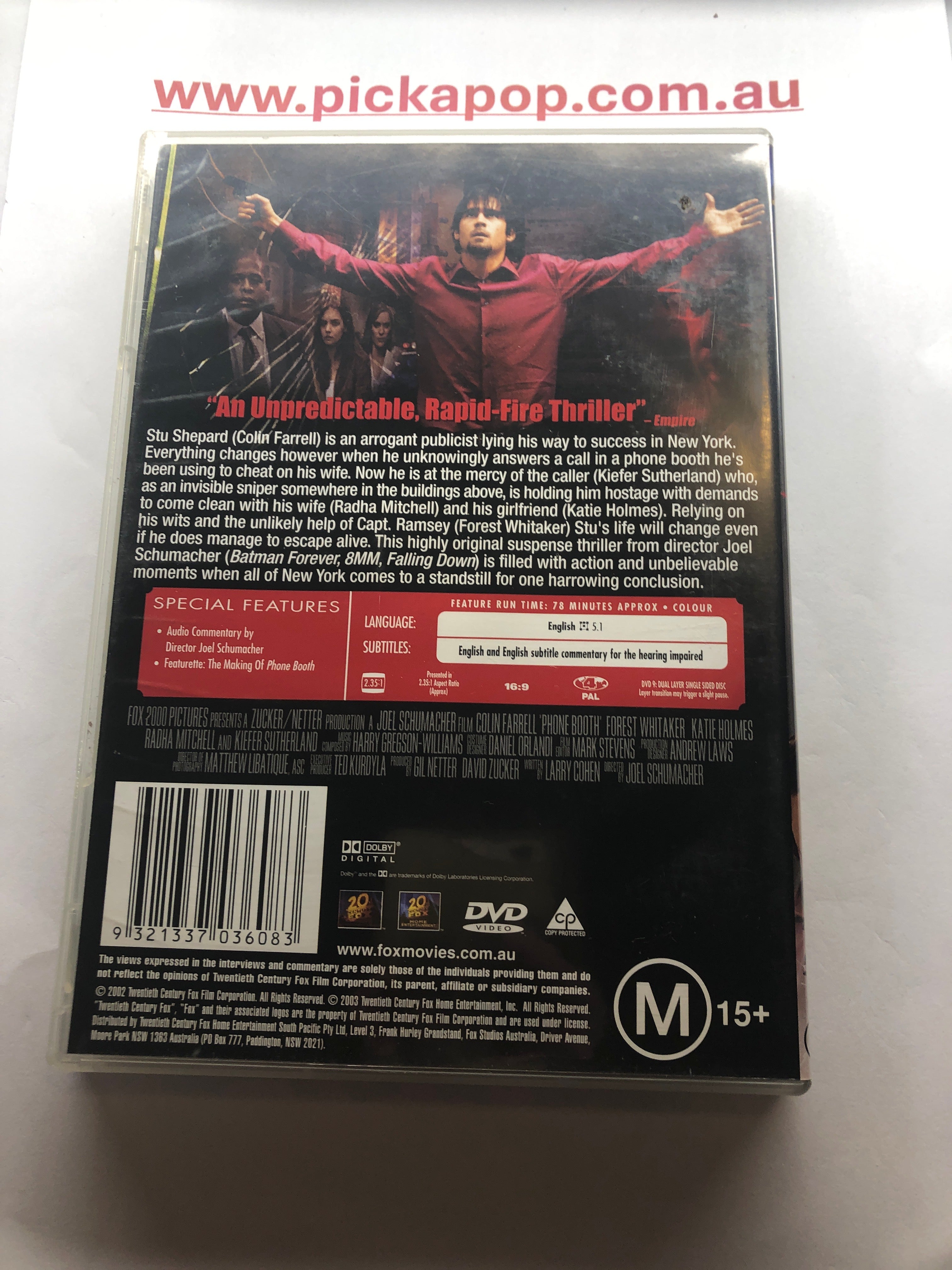 PHONEBOOTH - (PAL Region 4) DVD Cleaned and Tested