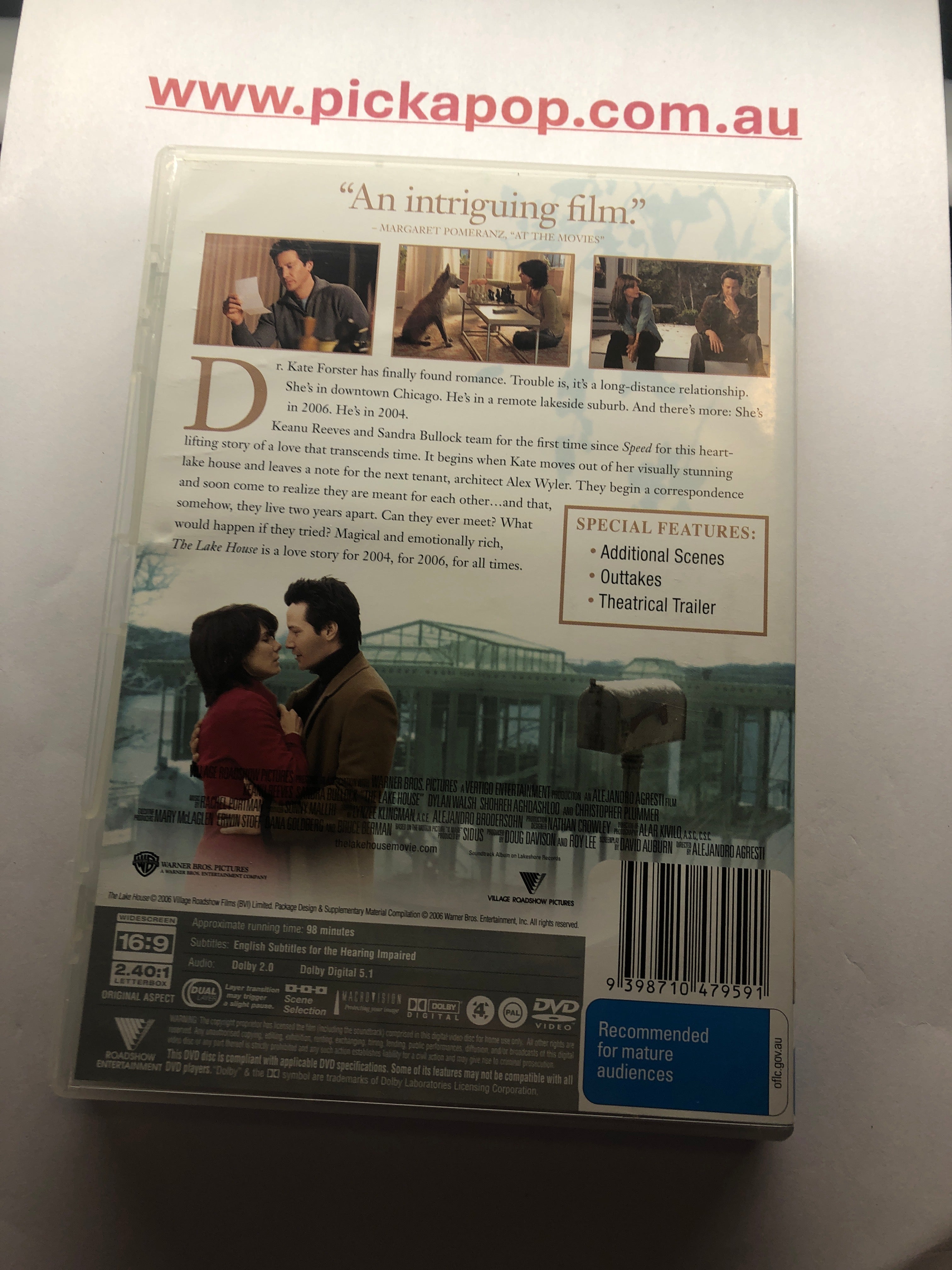 THE LAKEHOUSE - (PAL Region 4) DVD Cleaned and Tested