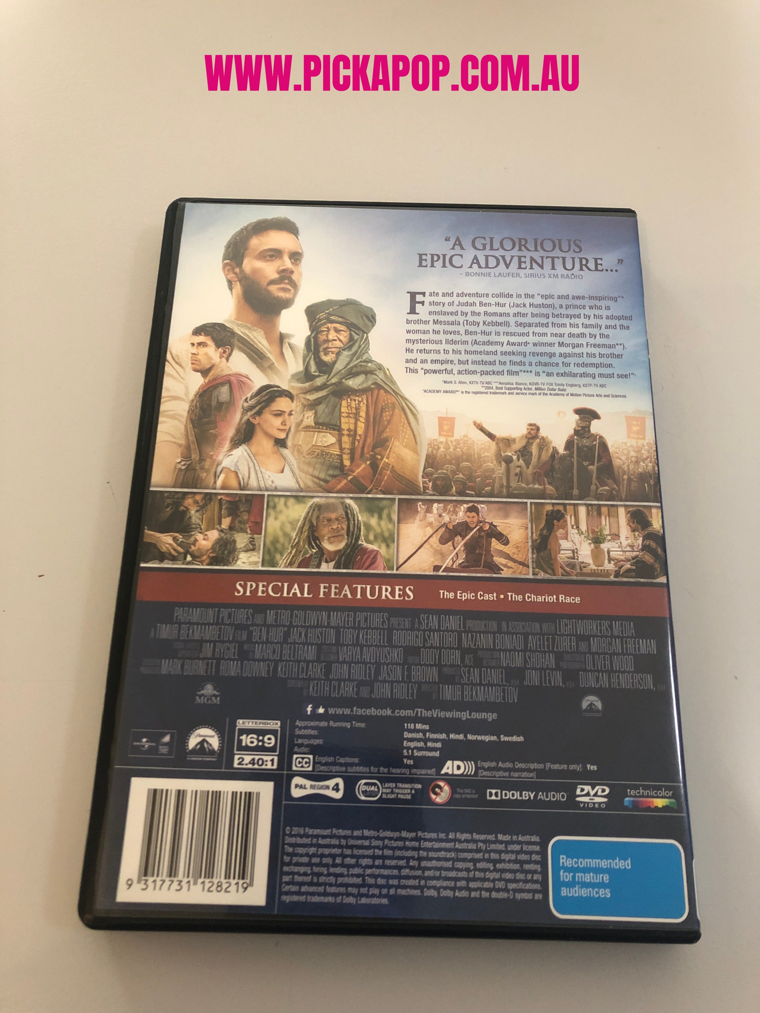 BEN - HUR - (PAL Region 4) DVD Cleaned and Tested