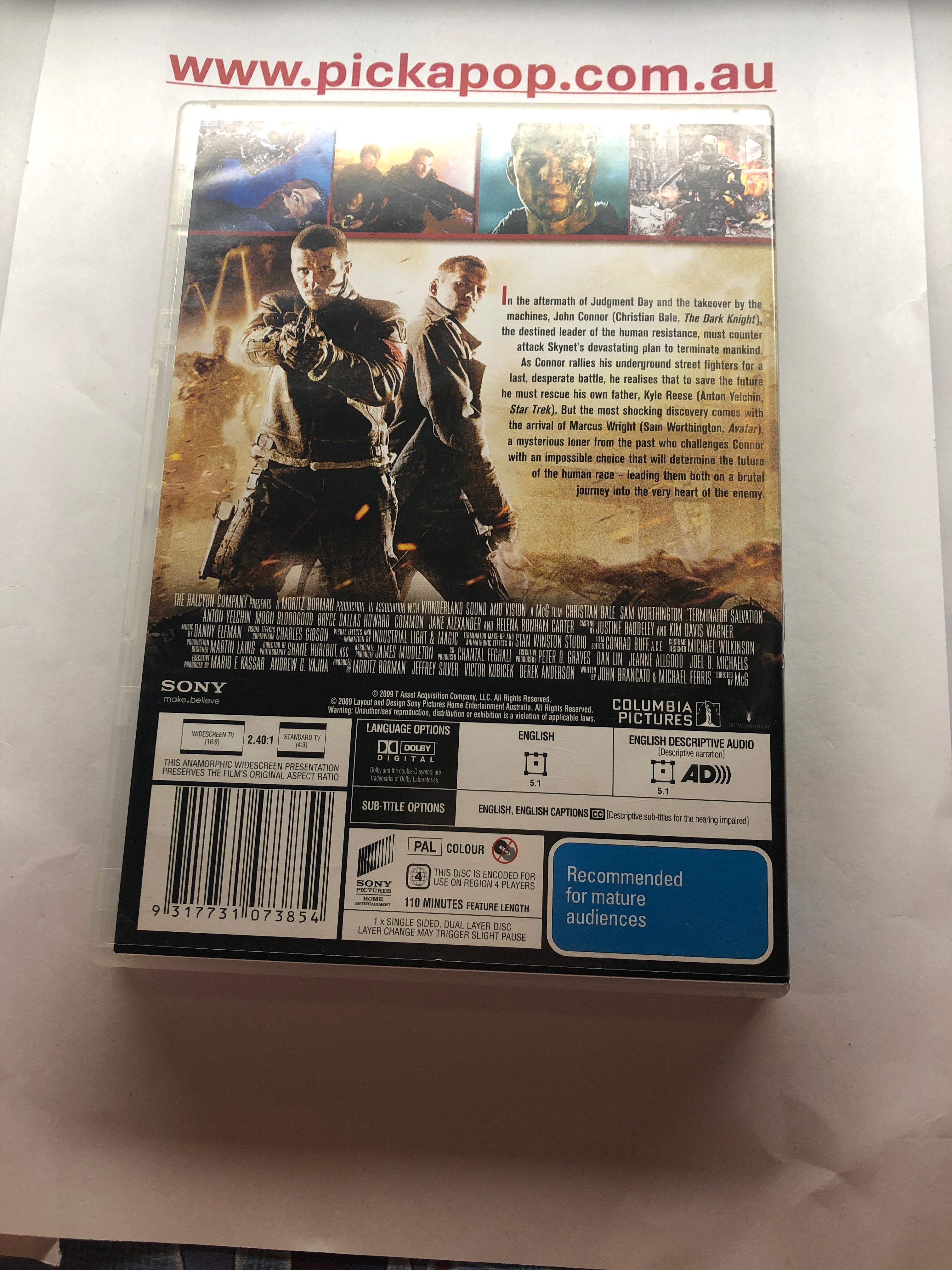 TERMINATOR SALVATION - (PAL Region 4) DVD Cleaned and Tested