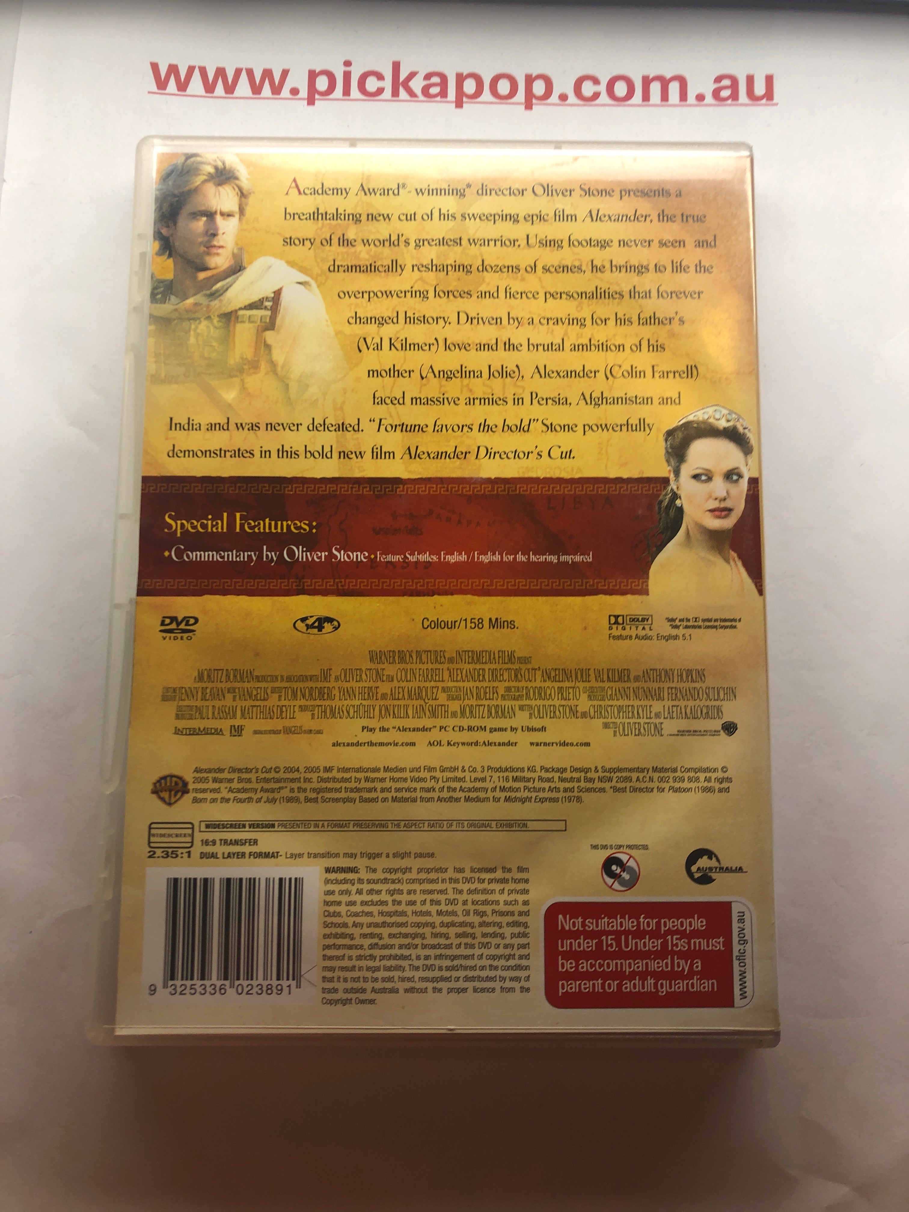 ALEXANDER DIRECTORS CUT ONE DISC EDITION - (PAL Region 4) DVD Cleaned and Tested