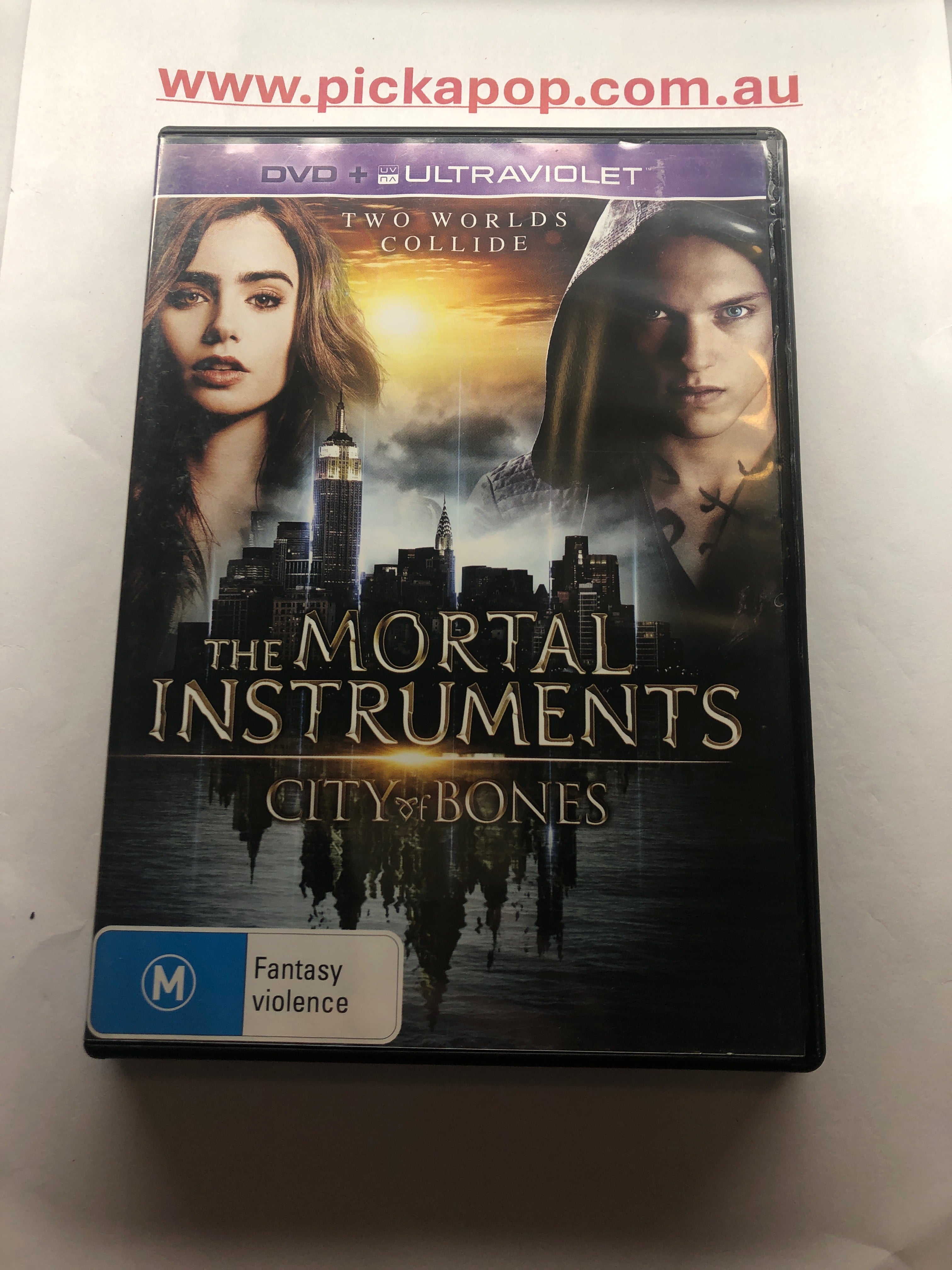 THE MORTAL INSTRUMENTS CITY OF BONES - (PAL Region 4) DVD Cleaned and Tested