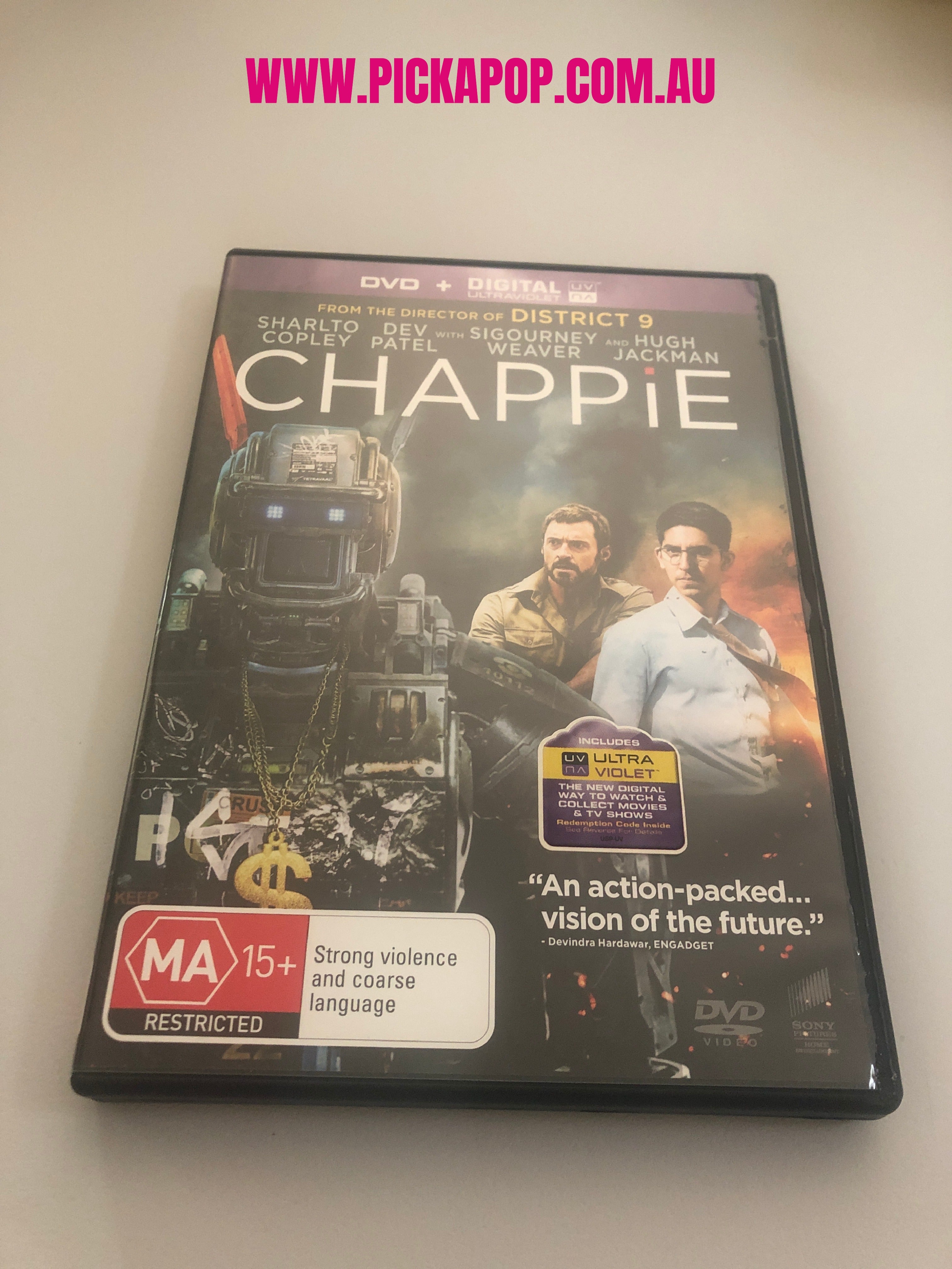 CHAPPIE - (PAL Region 4) DVD & DIGITAL ULTRAVIOLET Cleaned and Tested