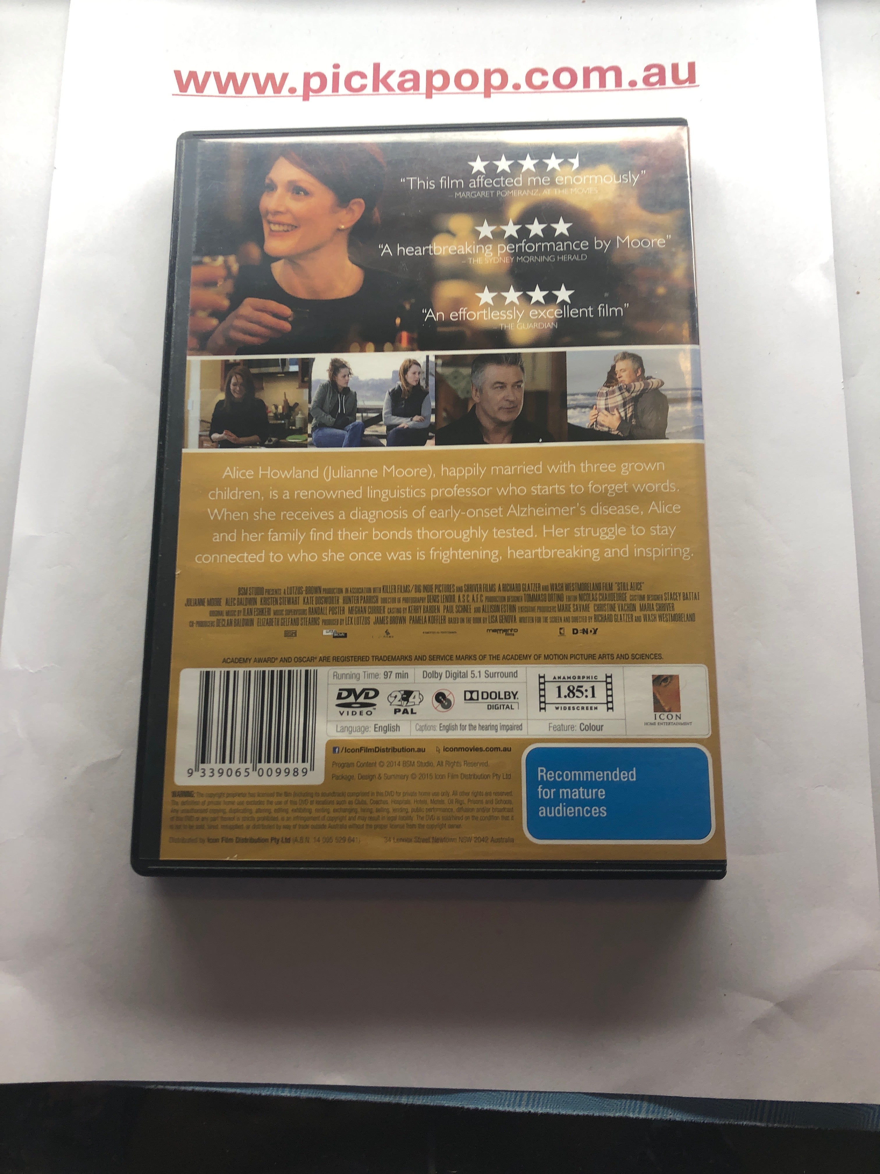 STILL ALICE - (PAL Region 4) DVD Cleaned and Tested