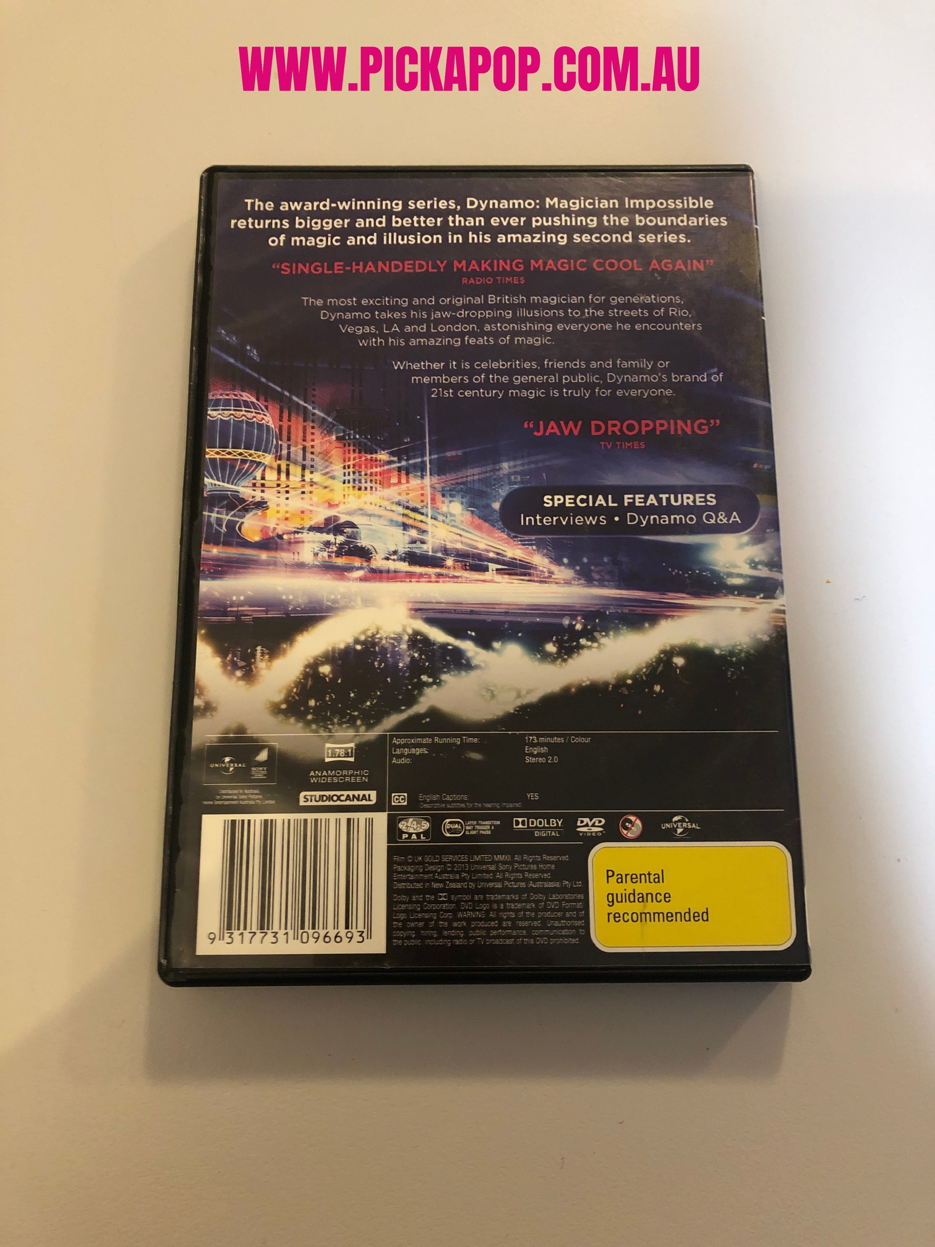 DYNAMO MAGICIAN IMPOSSIBLE - Season Two (PAL Region 4) DVD Cleaned and Tested