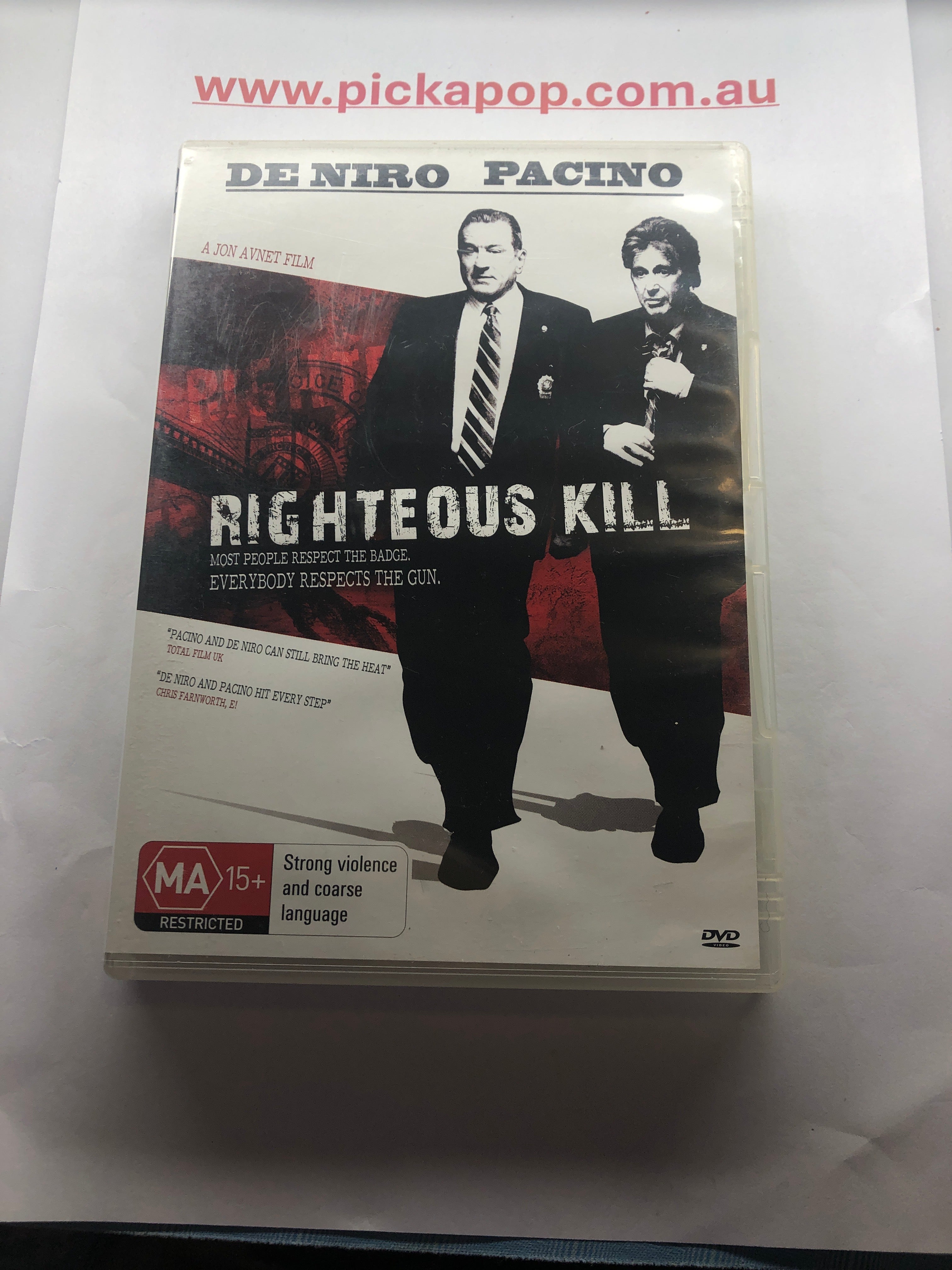 RIGHTEOUS KILL - (PAL Region 4) DVD Cleaned and Tested