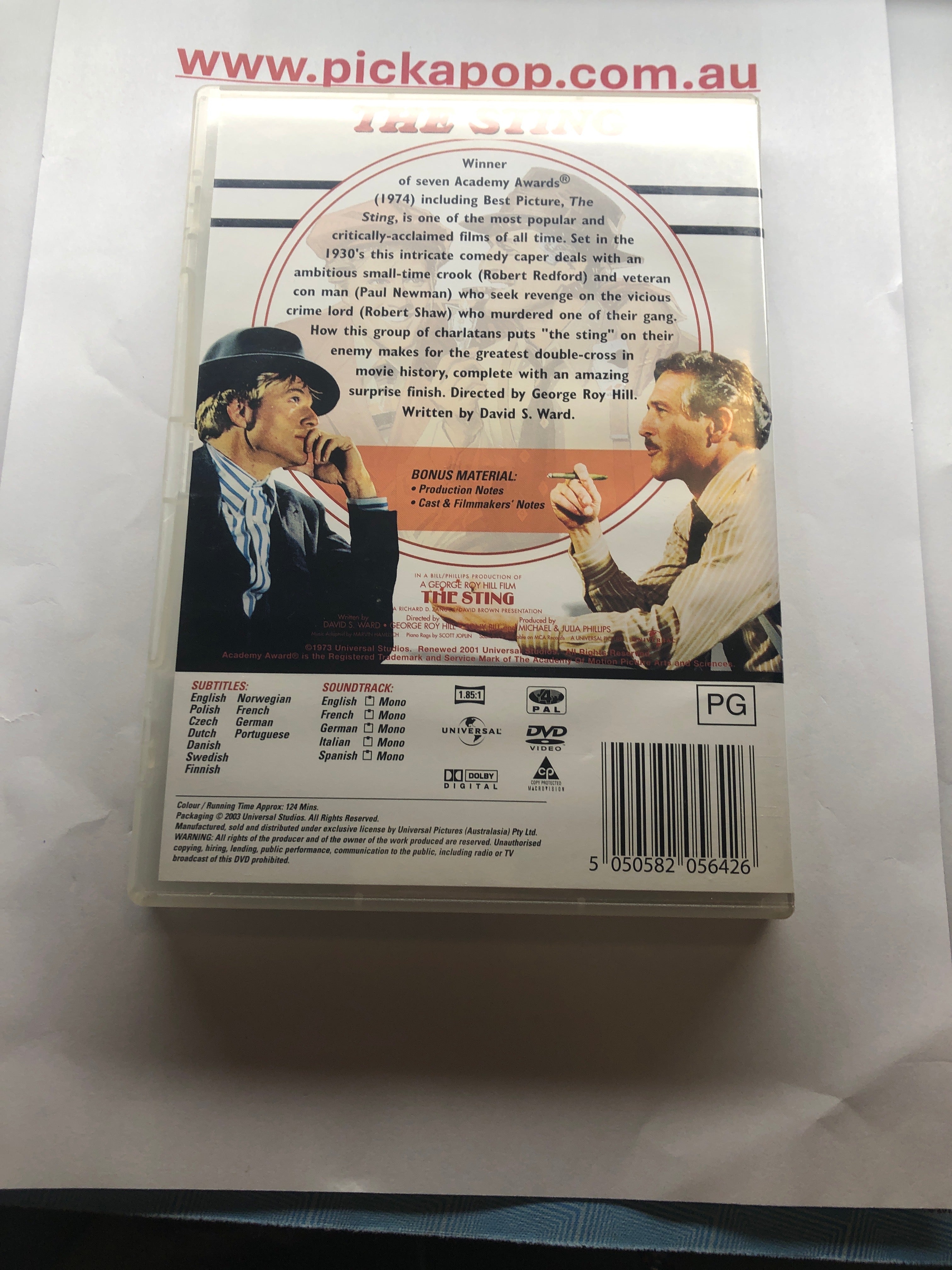 THE STING - (PAL Region 4) DVD Cleaned and Tested