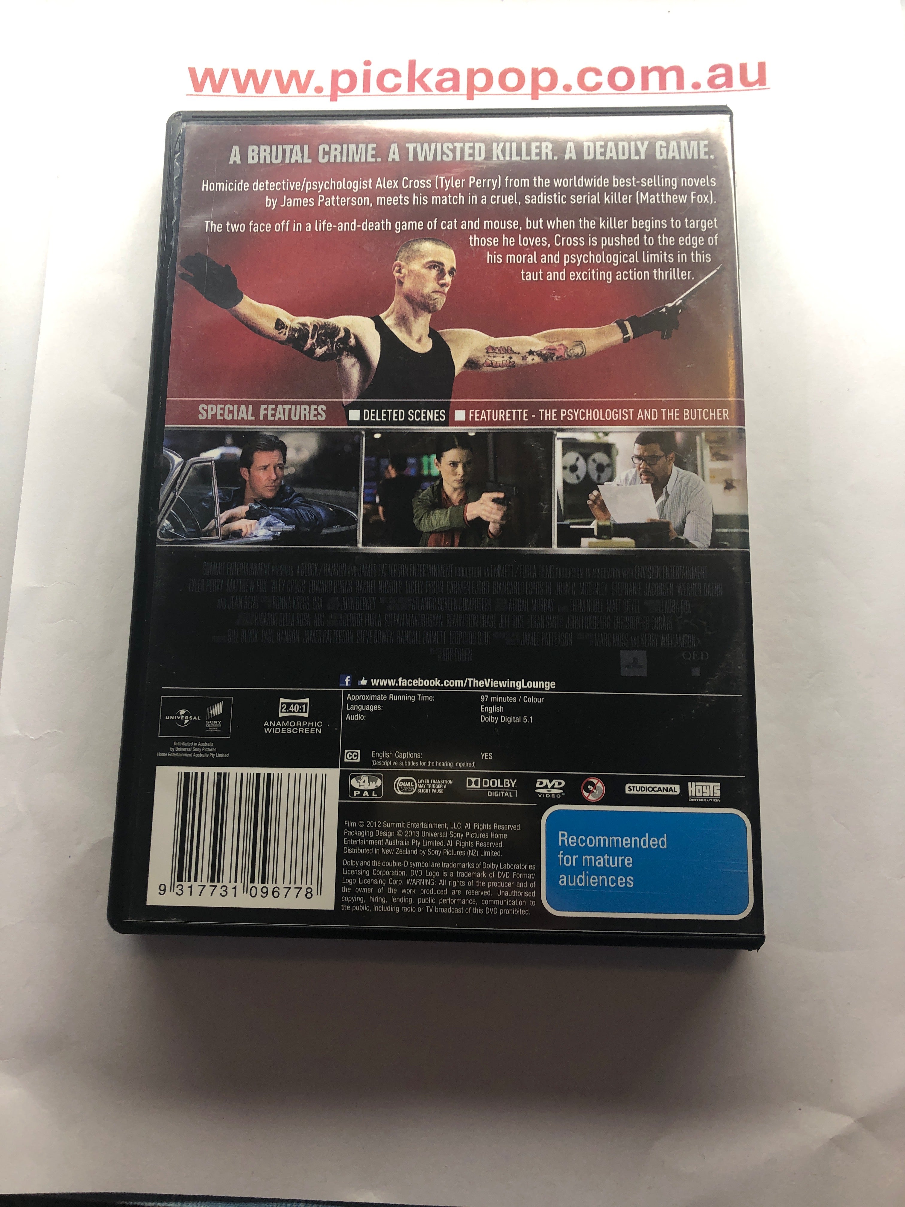 ALEX CROSS - (PAL Region 4) DVD Cleaned and Tested