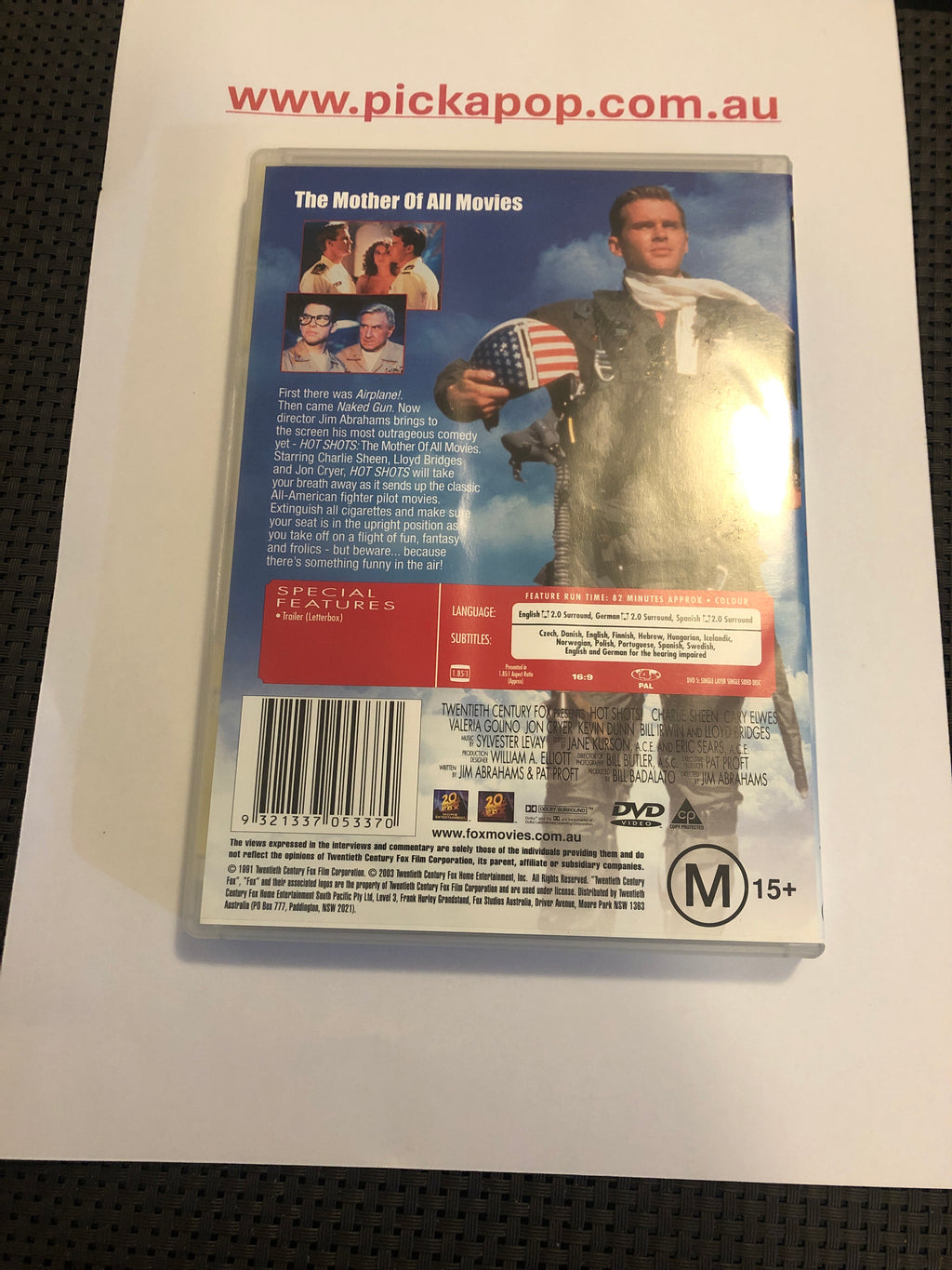 HOT SHOTS - (PAL Region 4) DVD Cleaned and Tested