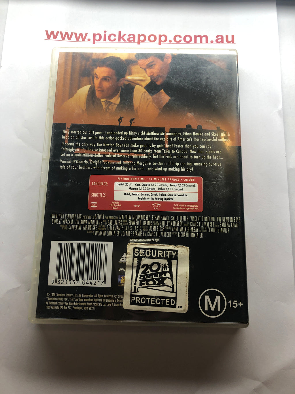 THE NEWTON BOYS - (PAL Region 4) DVD Cleaned and Tested