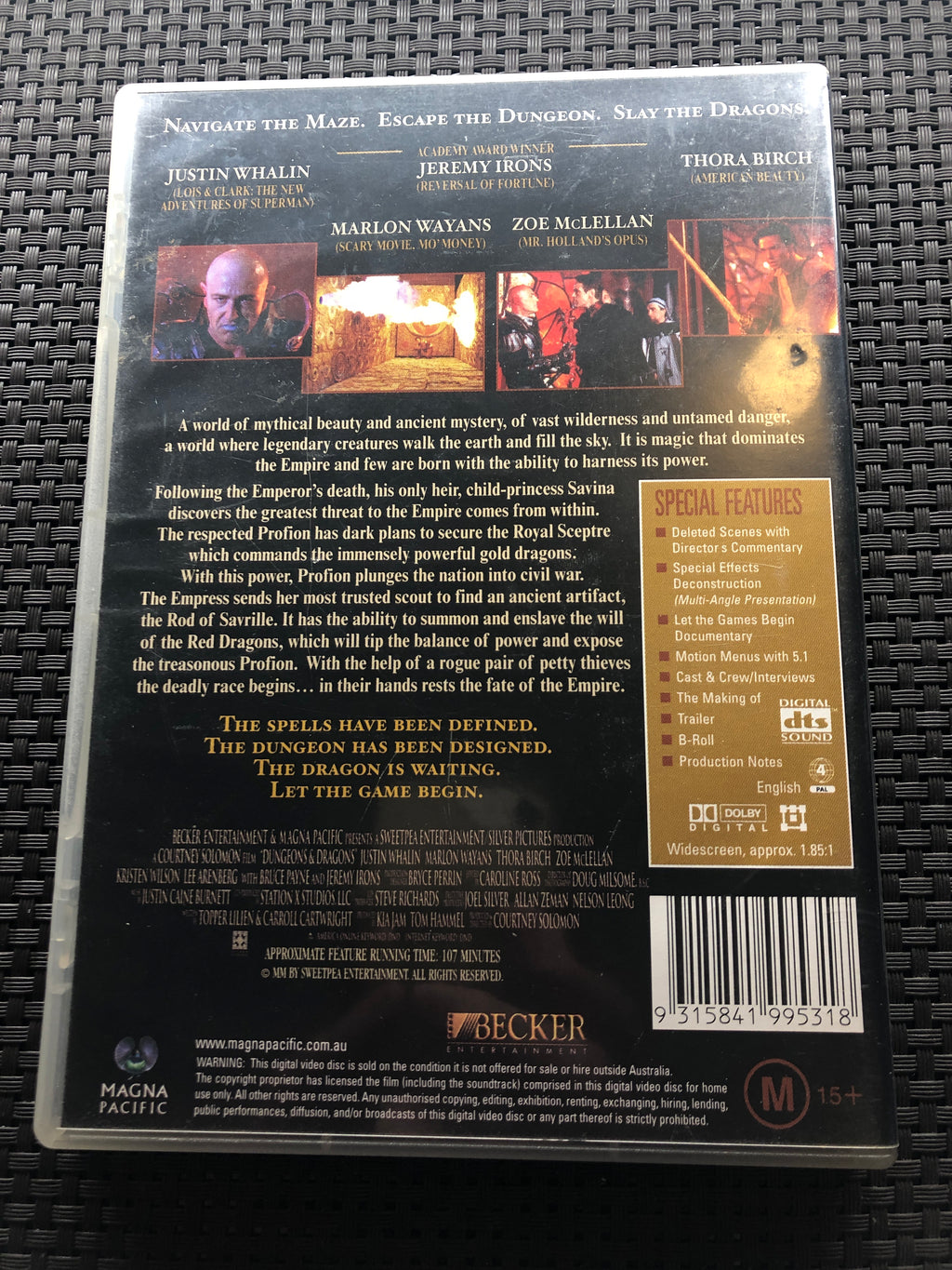 DUNGEONS & DRAGONS - (PAL Region 4) DVD Cleaned and Tested