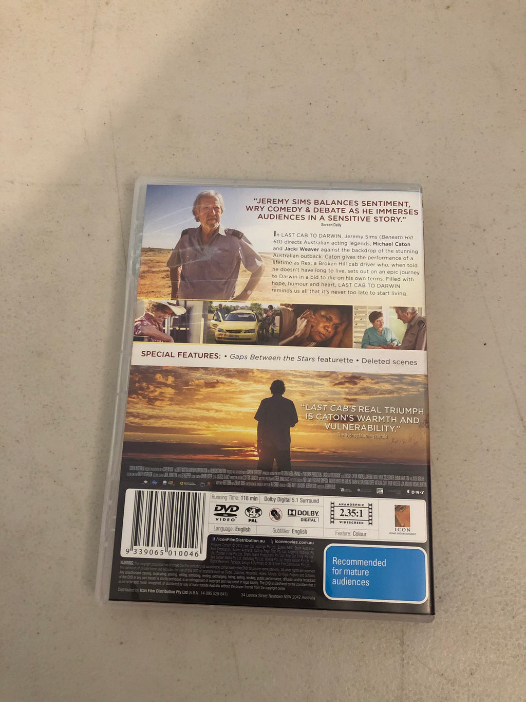 LAST CAB TO DARWIN - PAL Region 4 - DVD Cleaned and Tested