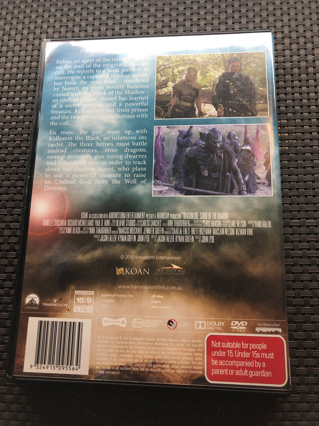 DRAGONLORE CURSE OF THE SHADOW - (PAL Region 4) DVD Cleaned and Tested